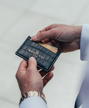 Porte-Cartes en Cuir Crocodile - Maison Godefroi