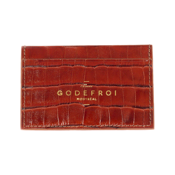 Porte-Cartes en Cuir Crocodile - Maison Godefroi