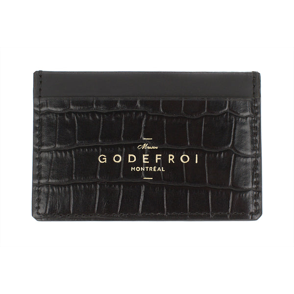 Porte-Cartes en Cuir Crocodile - Maison Godefroi