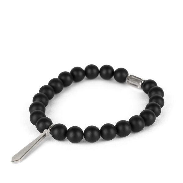 Bracelet Cravate Onyx Noir Mat - Maison Godefroi