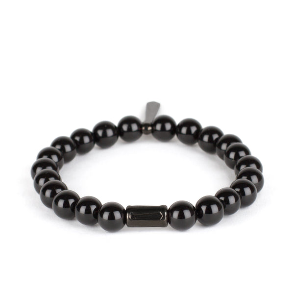 Bracelet Cravate Onyx Noir - Maison Godefroi