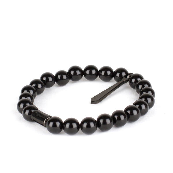 Bracelet Cravate Onyx Noir - Maison Godefroi