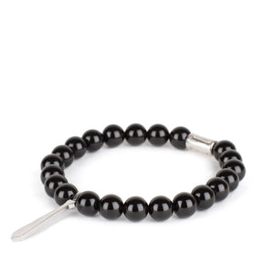 Bracelet Cravate Onyx Noir - Maison Godefroi