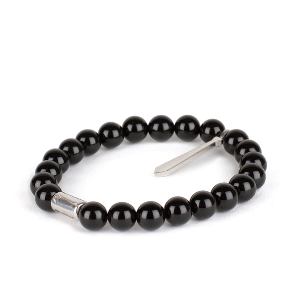 Bracelet Cravate Onyx Noir - Maison Godefroi