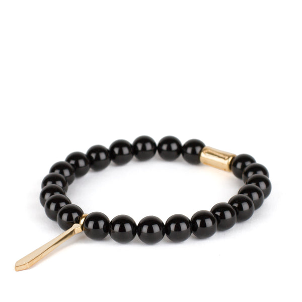 Bracelet Cravate Onyx Noir - Maison Godefroi