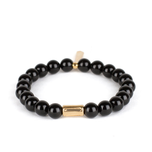 Bracelet Cravate Onyx Noir - Maison Godefroi