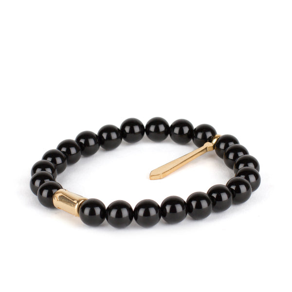Bracelet Cravate Onyx Noir - Maison Godefroi