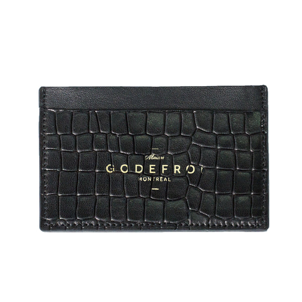 Porte-Cartes en Cuir Crocodile - Maison Godefroi
