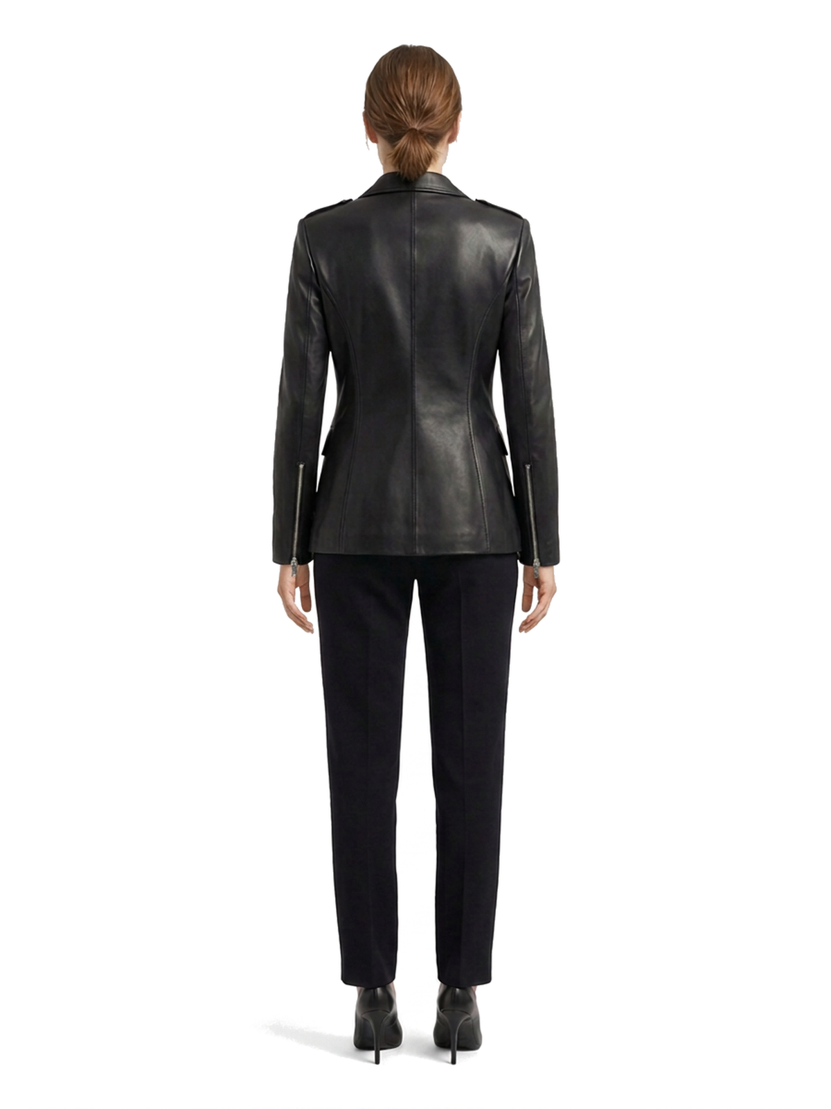 VALÉRIE || Blazer zippé en cuir