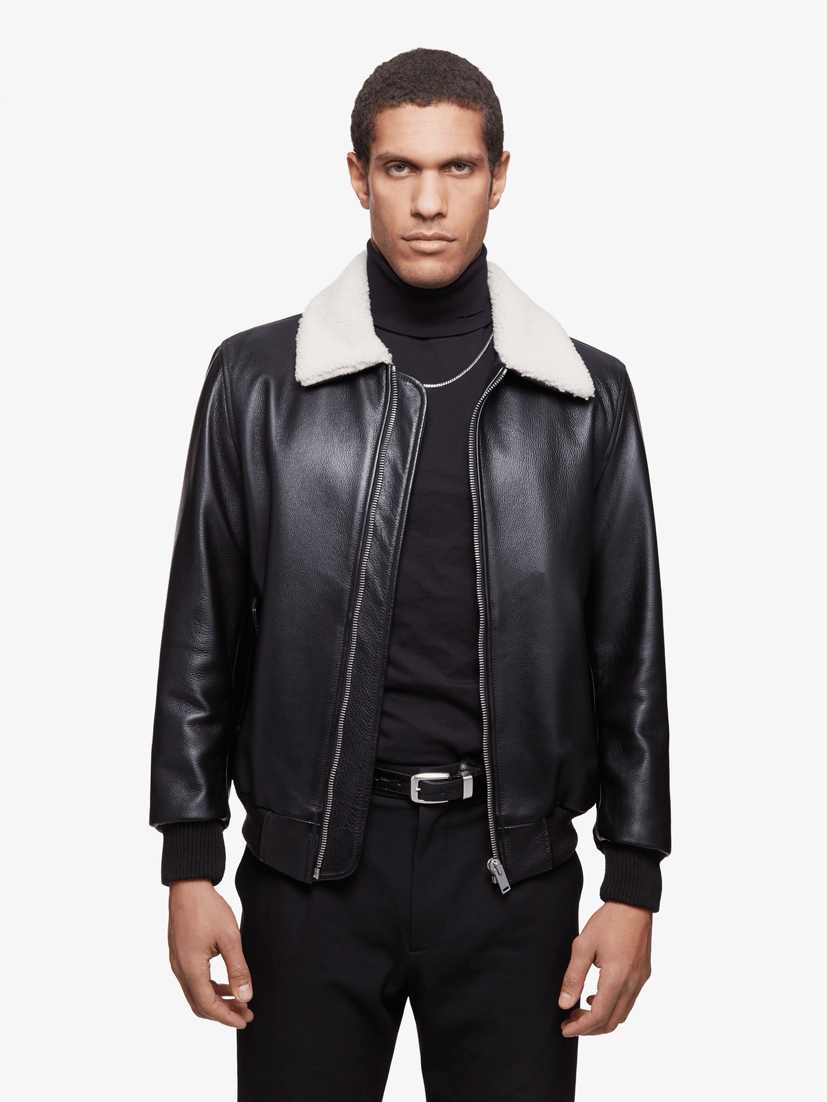 Horizon || Leather & Merino Wool Bomber Jacket