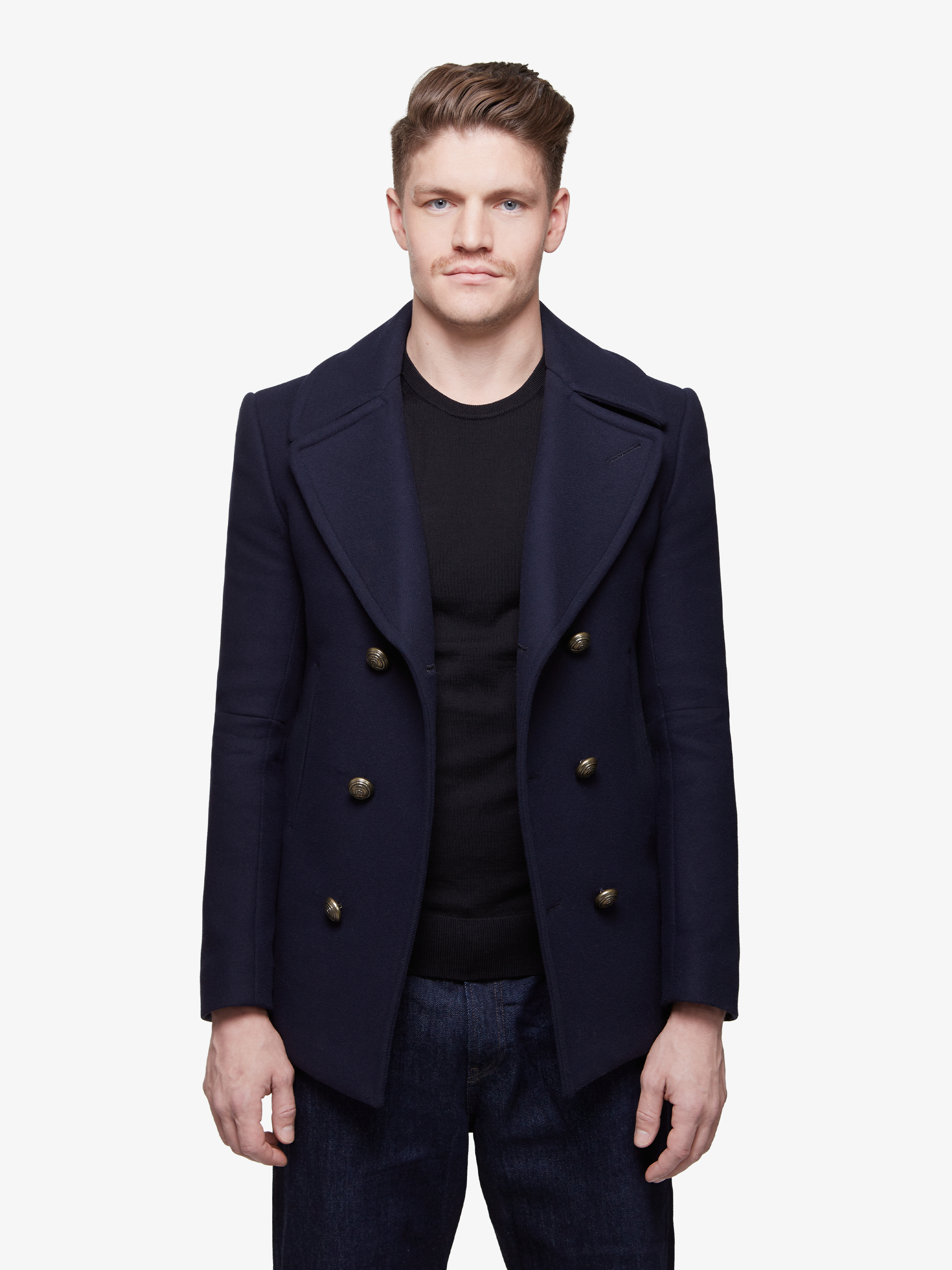 Valin bleu || Manteau en cachemire