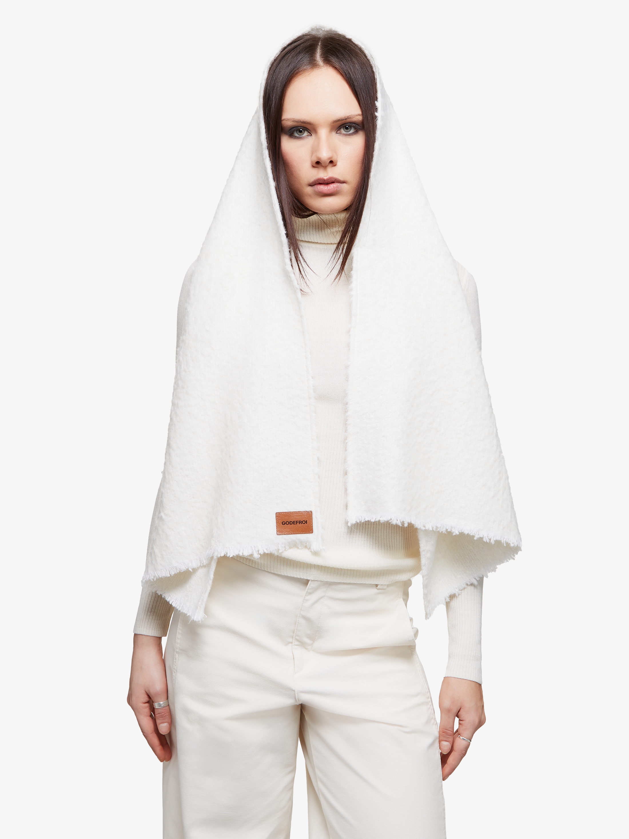 Foulard || cachemire et angora blanc