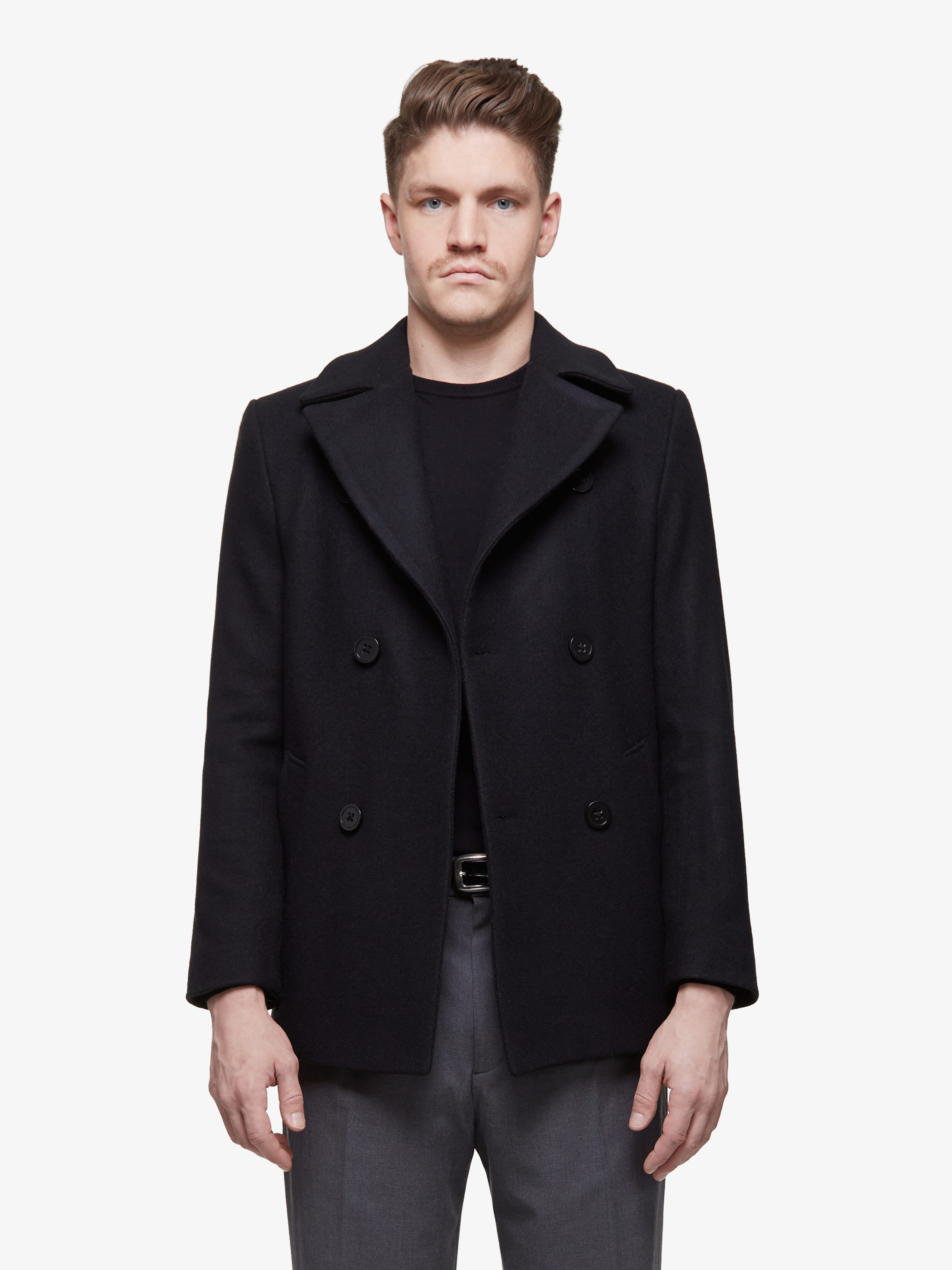 Valin noir || Manteau en cachemire