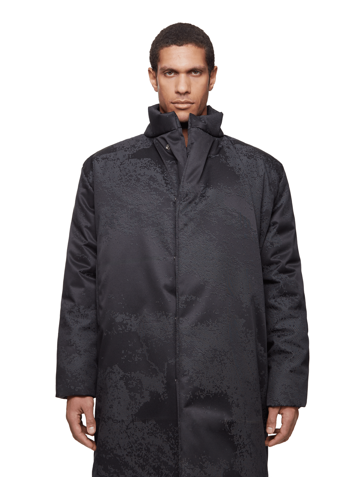 NORDIQUE || Parka longue noir réfléchissant