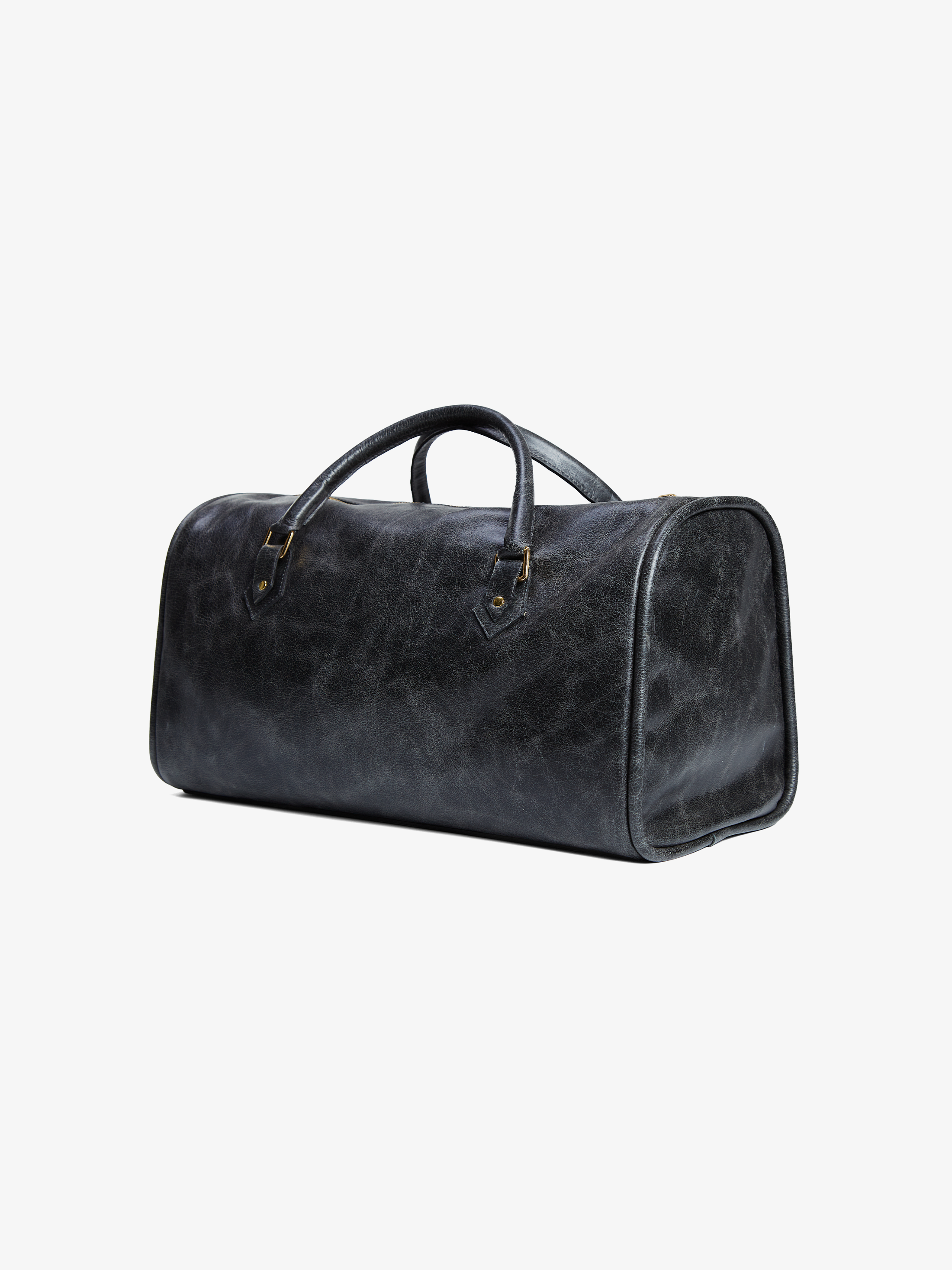 Sac duffle || cuir graphite charbon