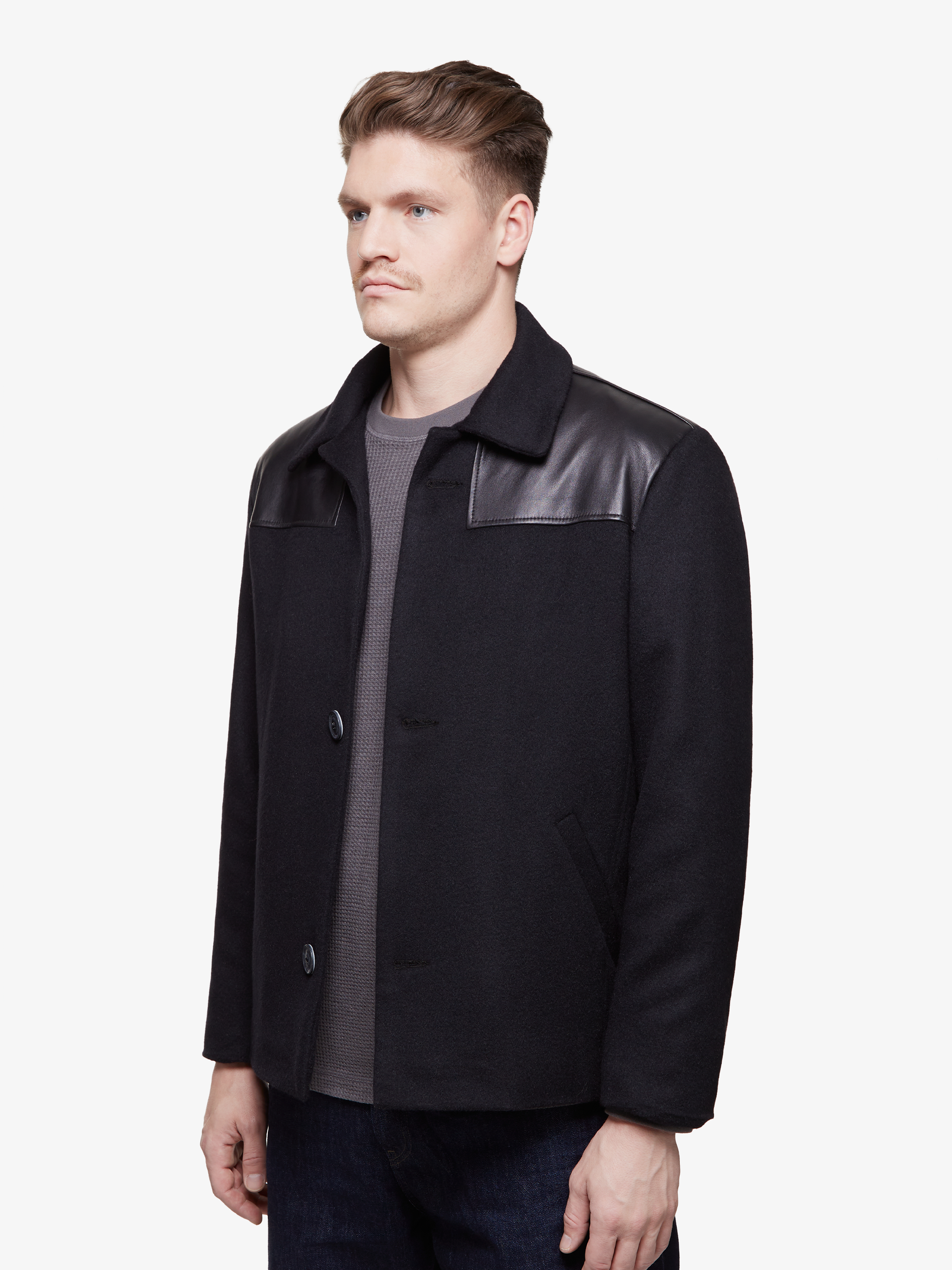 Meridian || Veste en cachemire & cuir