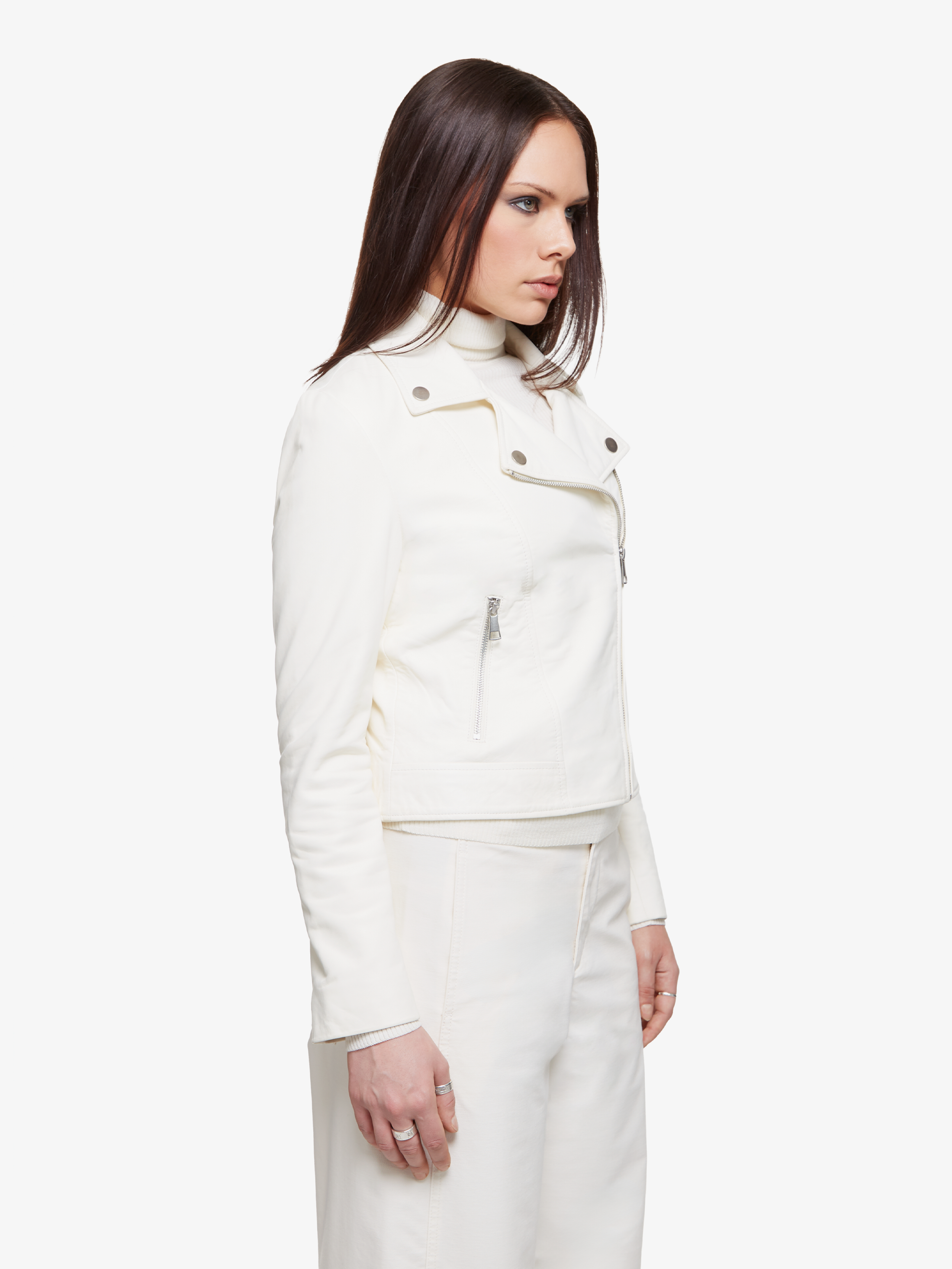 Hallow blanc || Manteau en cuir