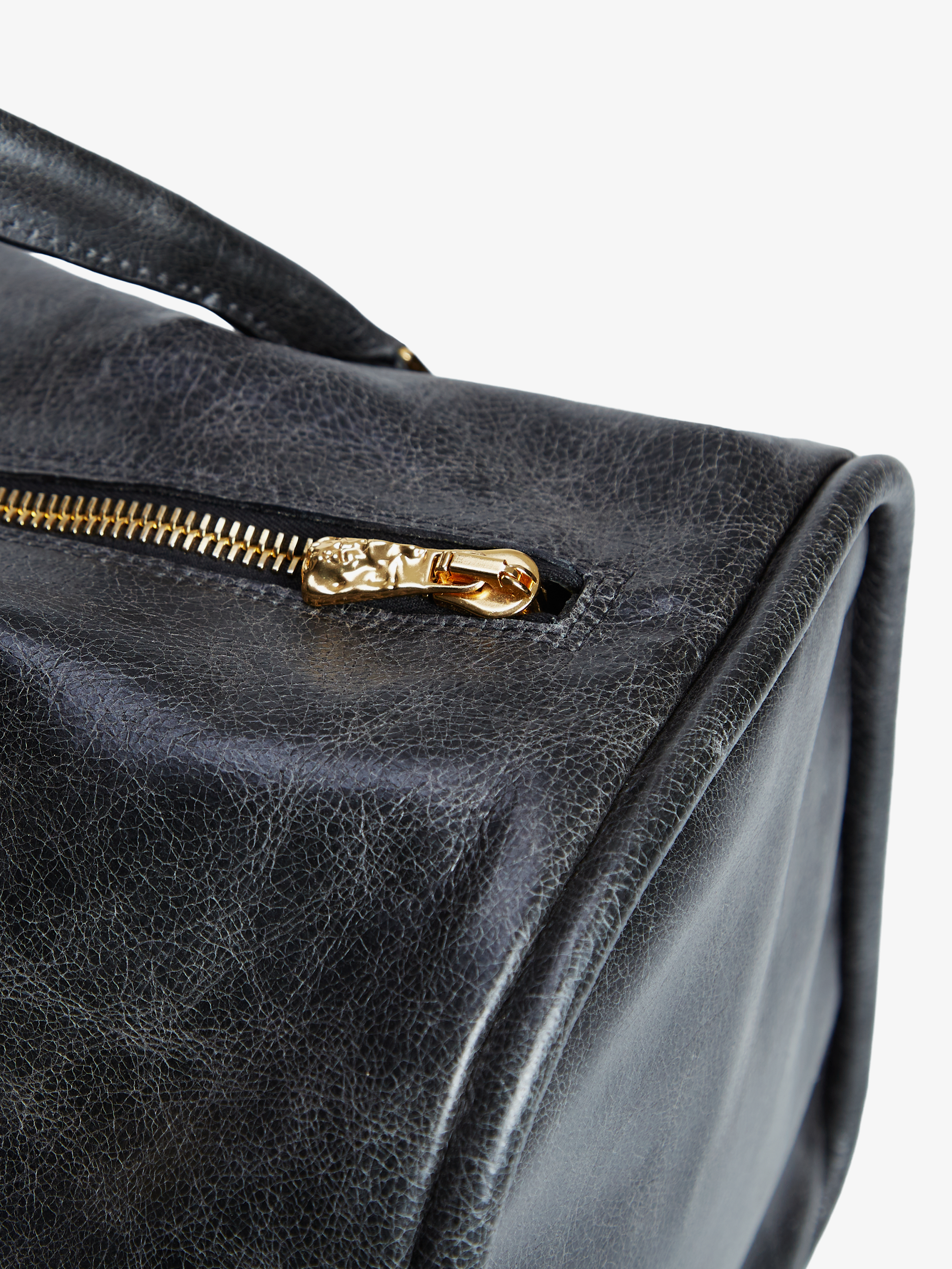 Sac duffle || cuir graphite charbon