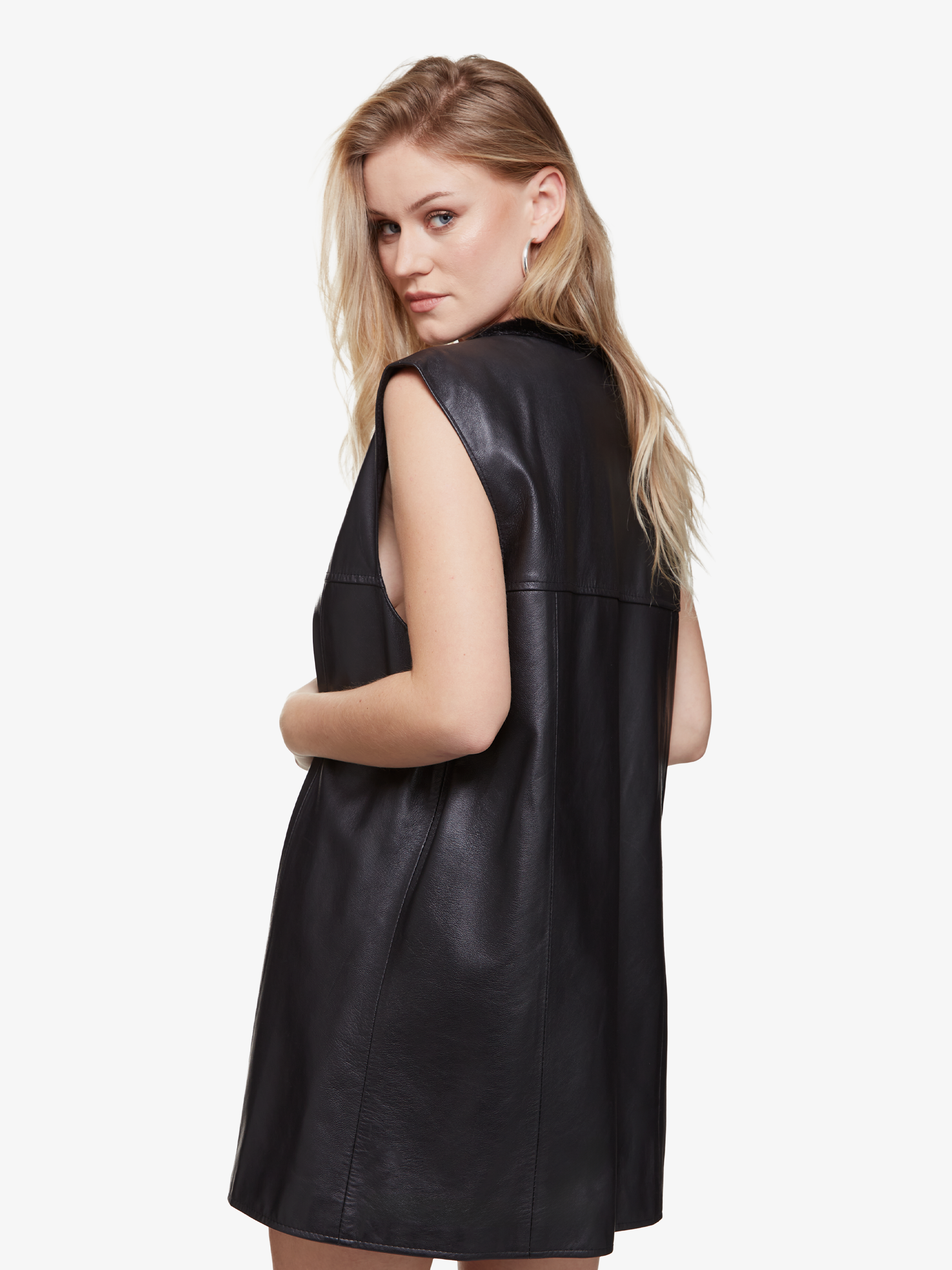 Ivory || Veste en cuir & vison