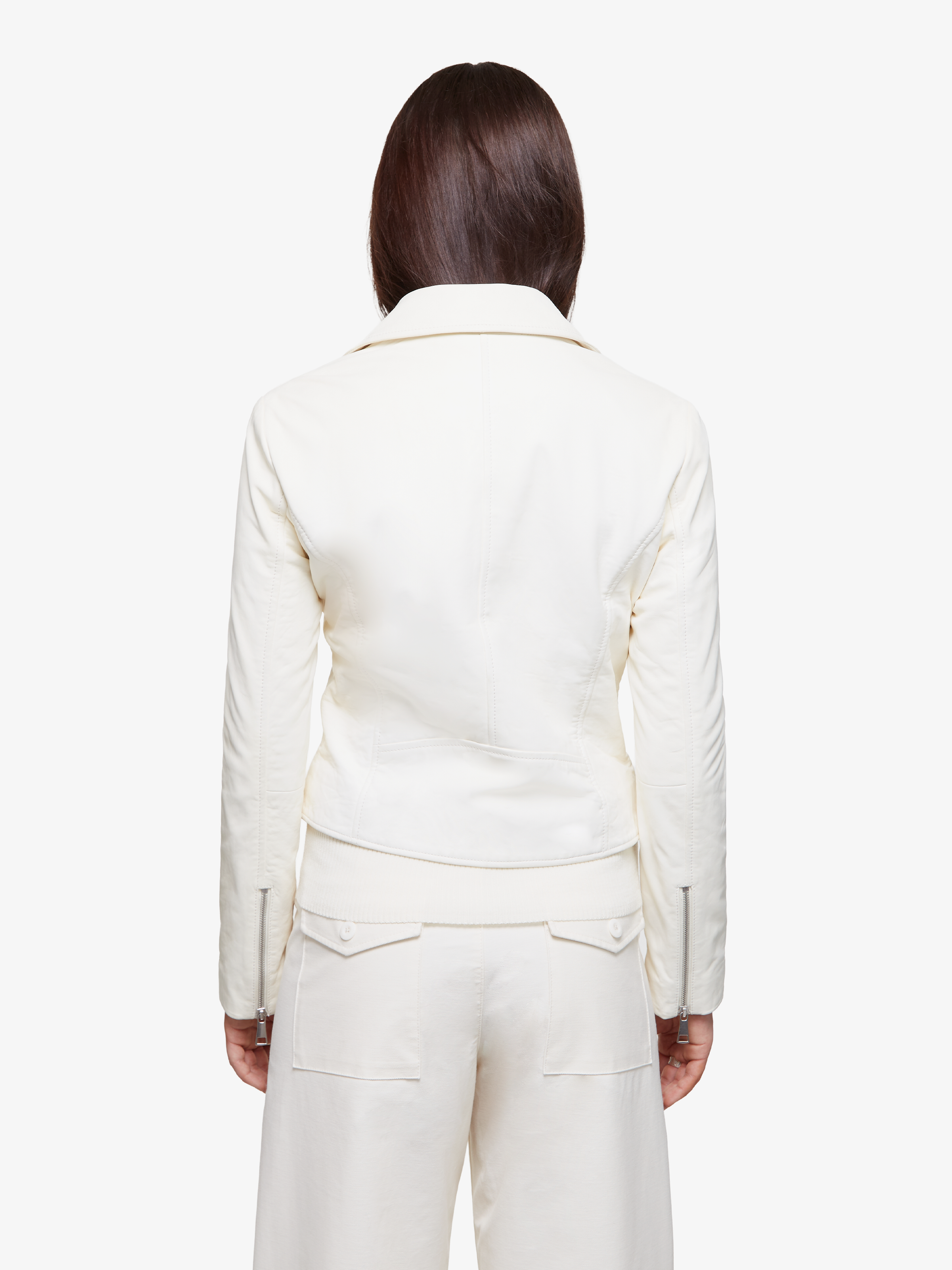 Hallow blanc || Manteau en cuir