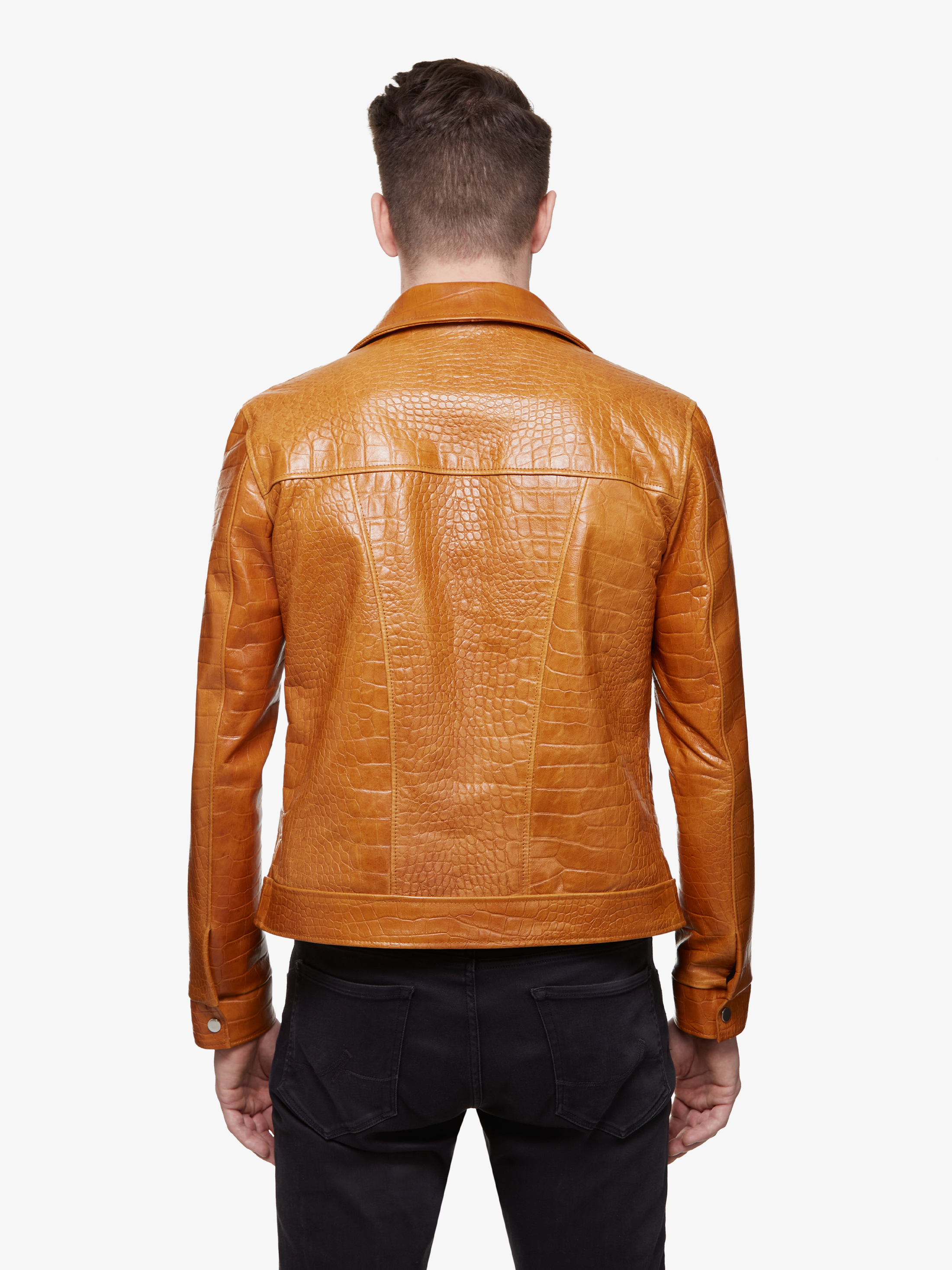 Summit cognac || Manteau en cuir de chèvre