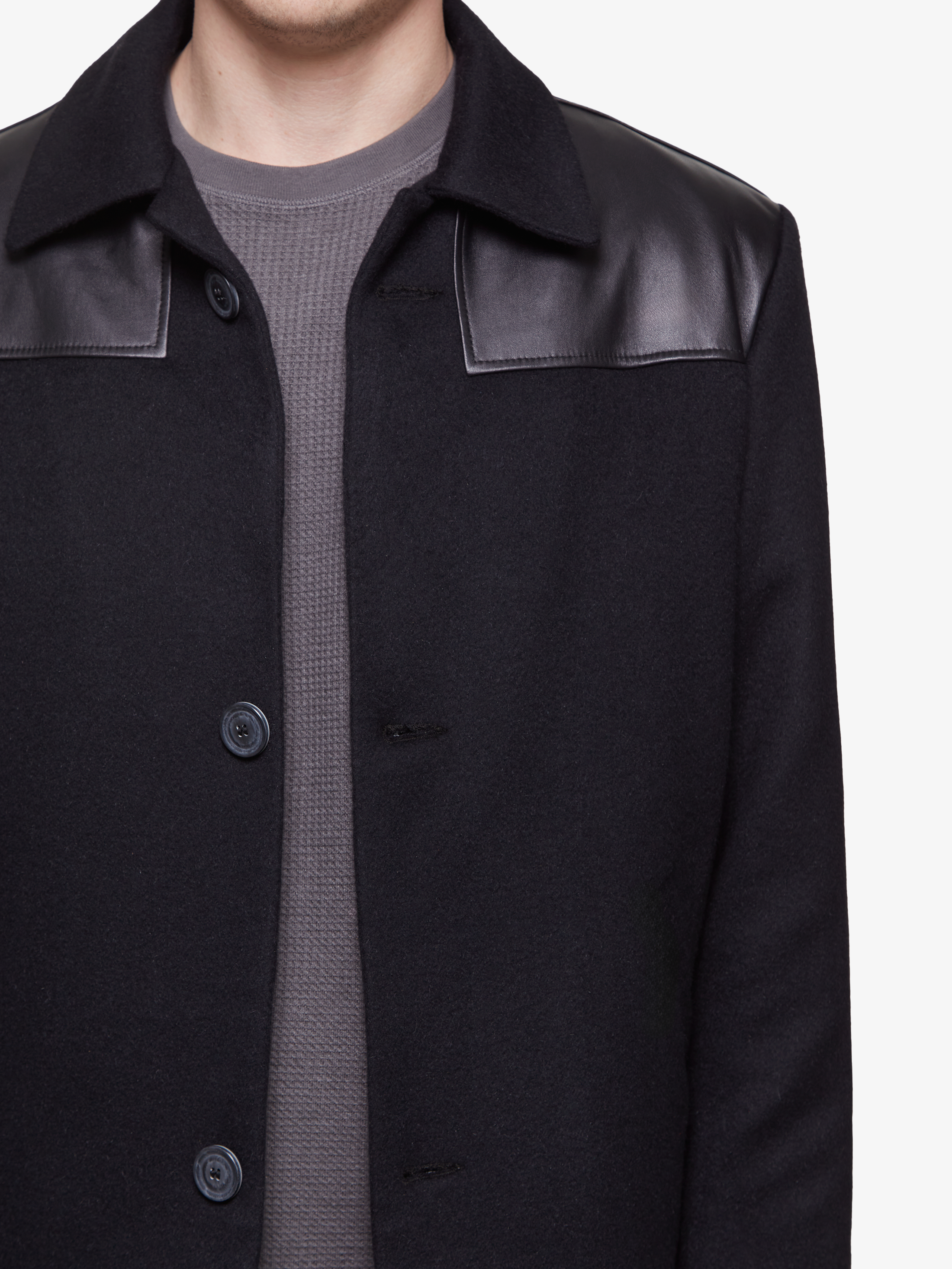 Meridian || Veste en cachemire & cuir