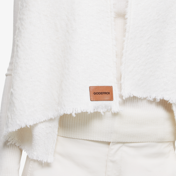 Foulard en cachemire et angora blanc