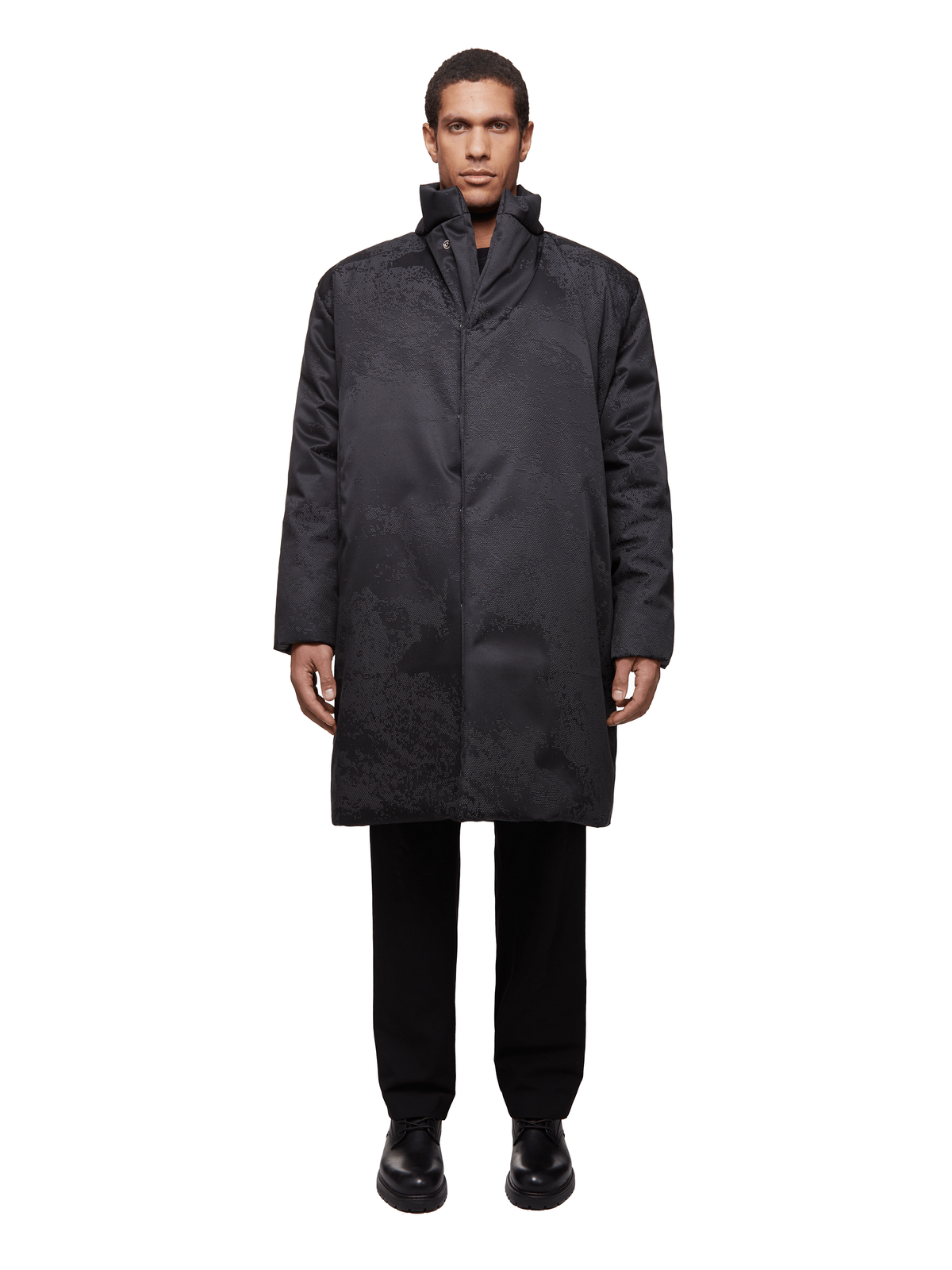 NORDIQUE || Parka longue noir réfléchissant
