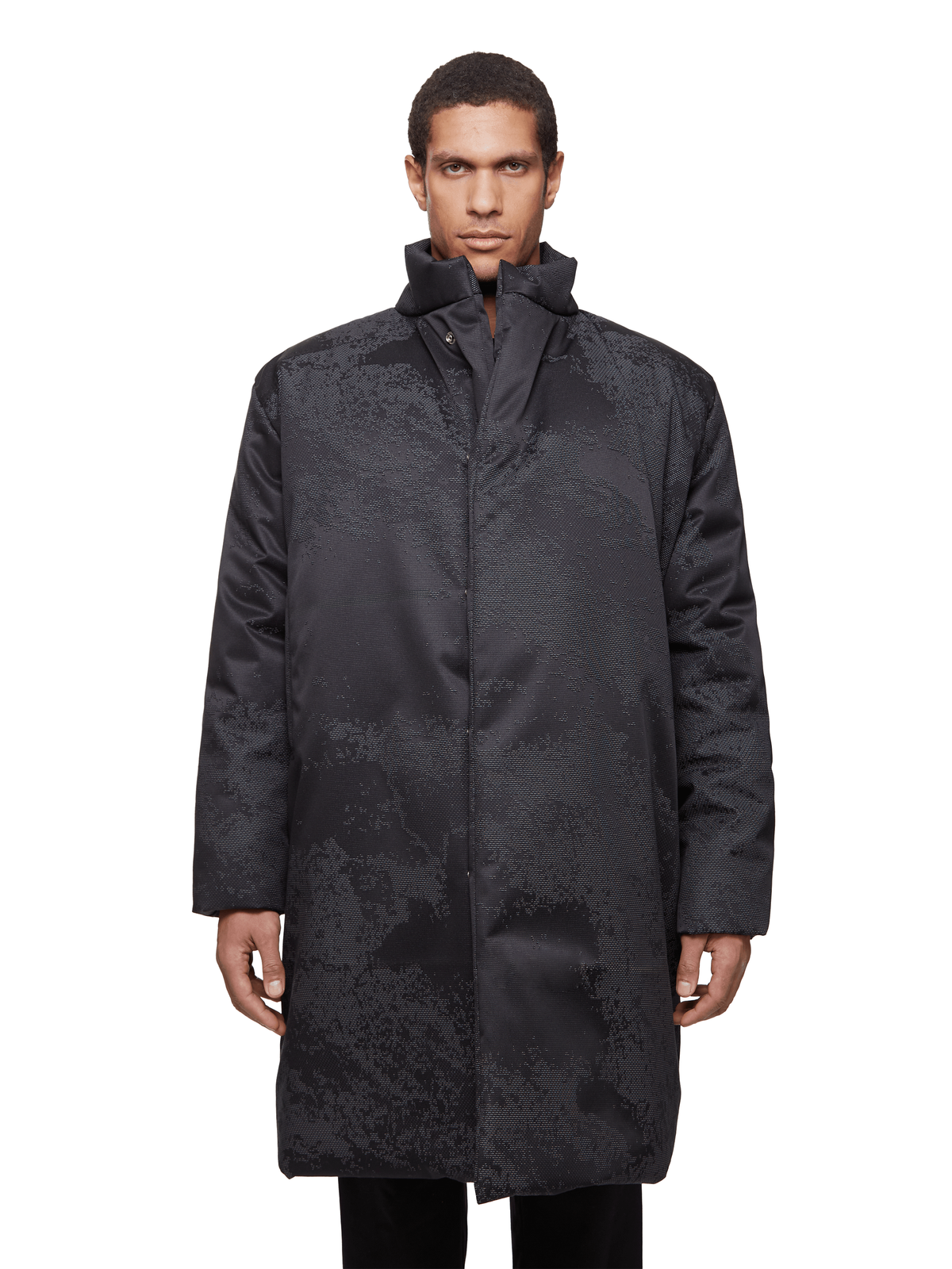 NORDIQUE || Parka longue noir réfléchissant