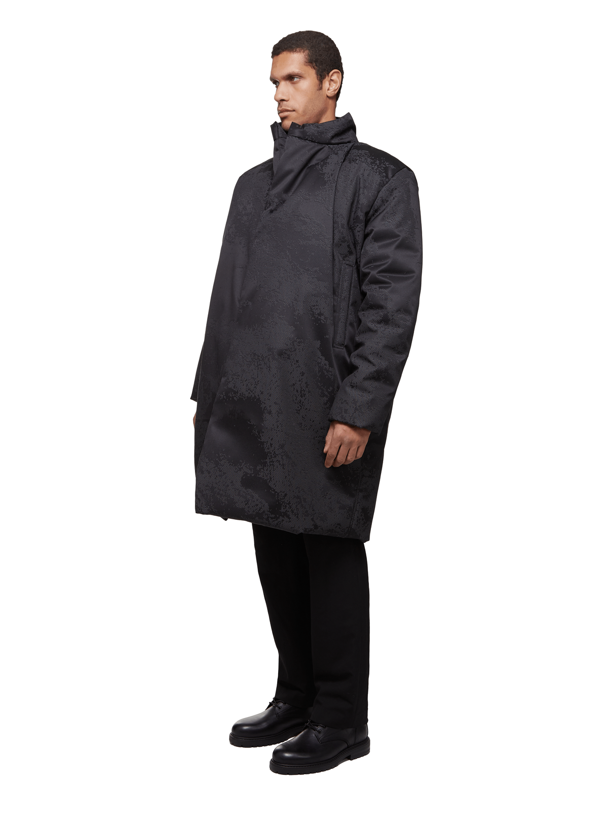 NORDIQUE || Parka longue noir réfléchissant
