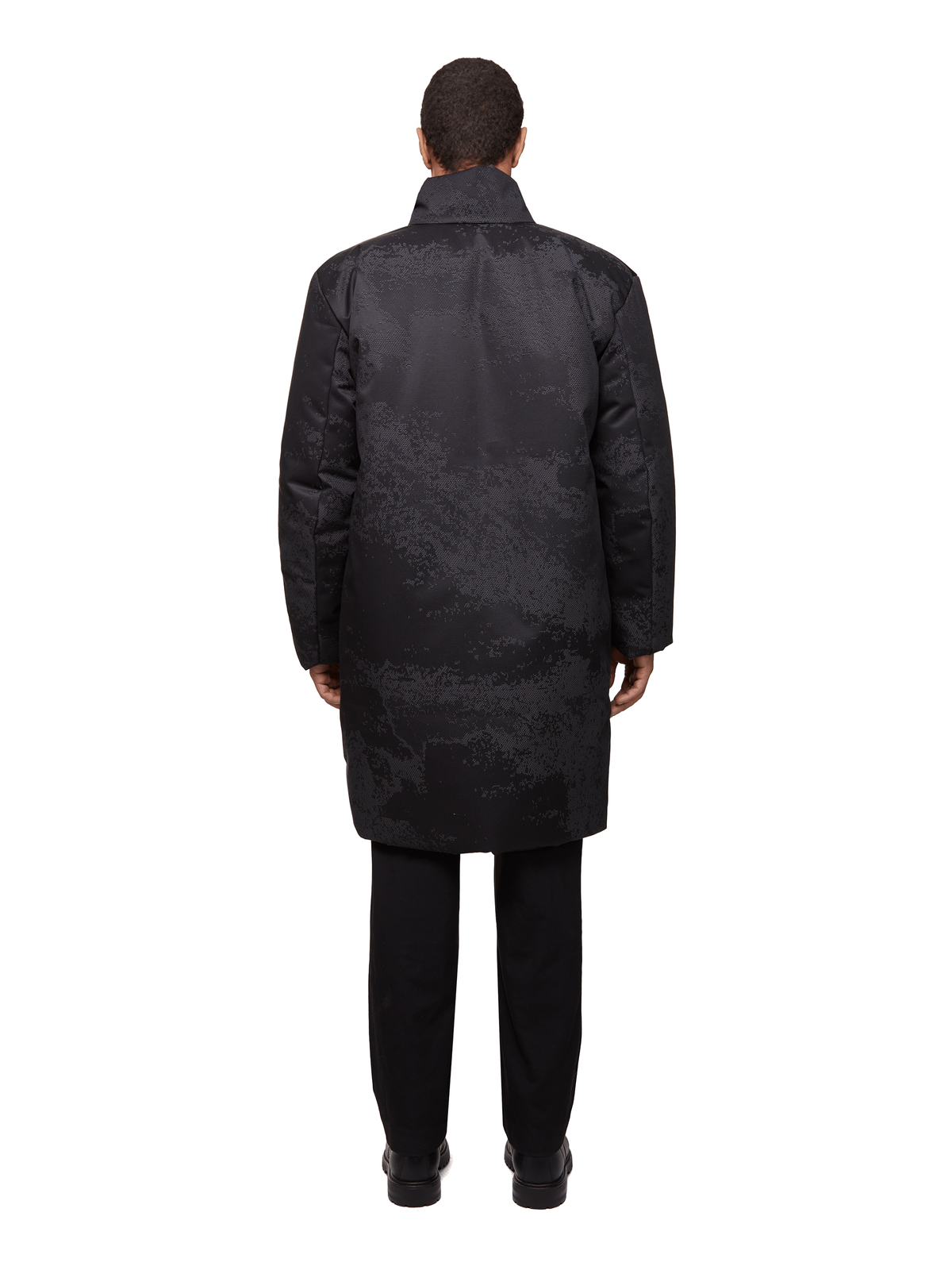 NORDIQUE || Parka longue noir réfléchissant