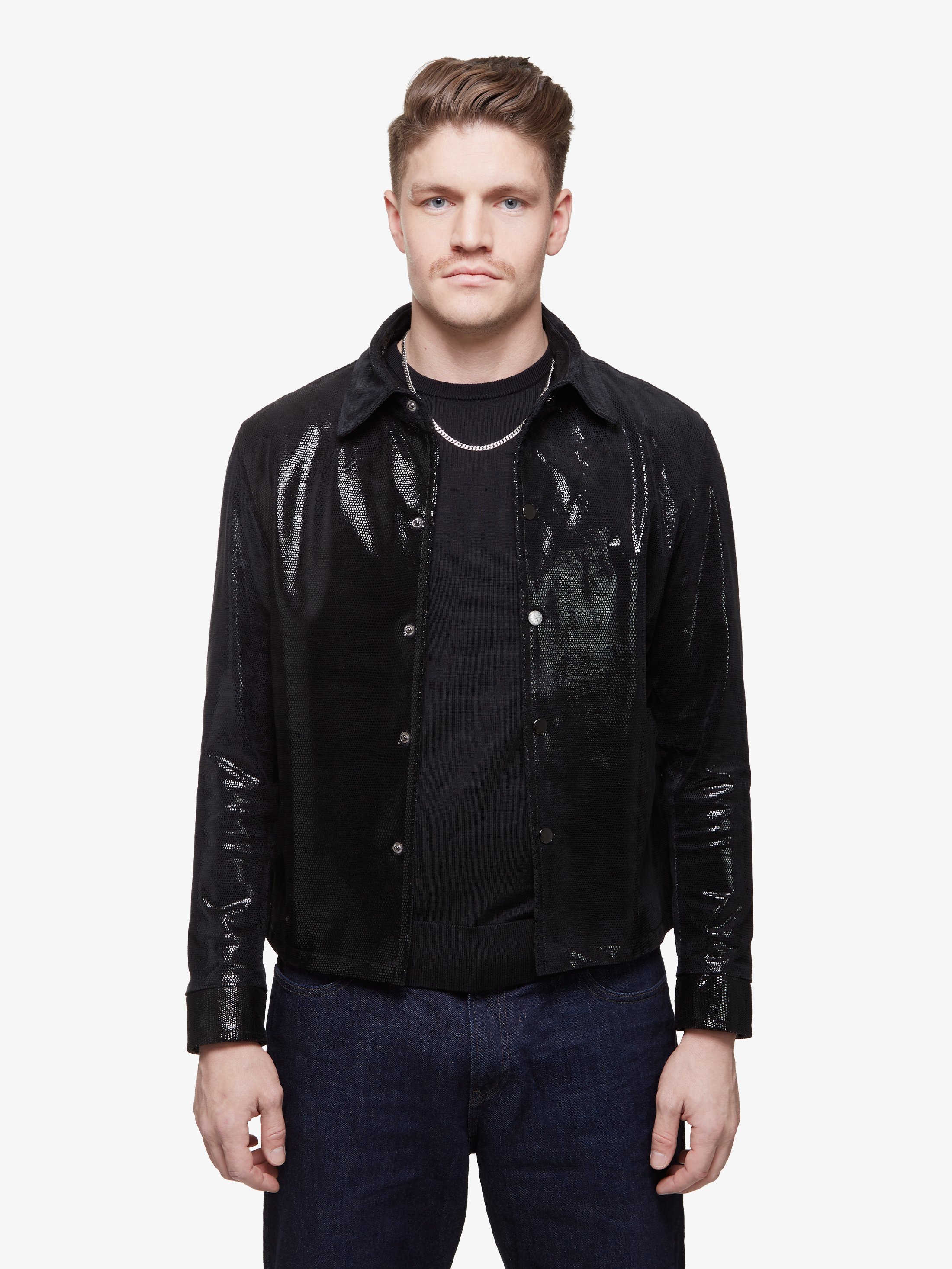 Sterling disco || Overshirt en suède de porc