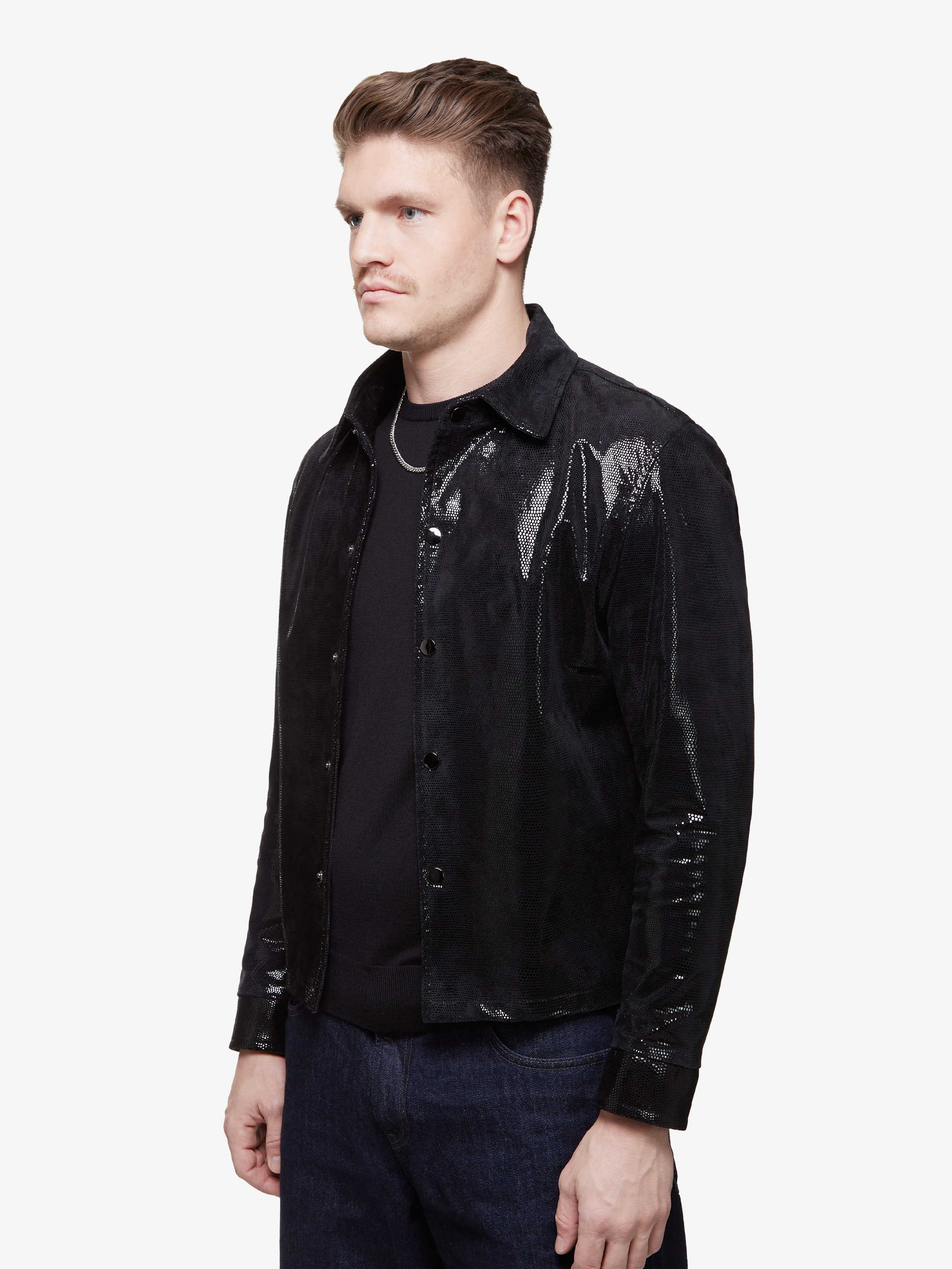 Sterling disco || Overshirt en suède de porc