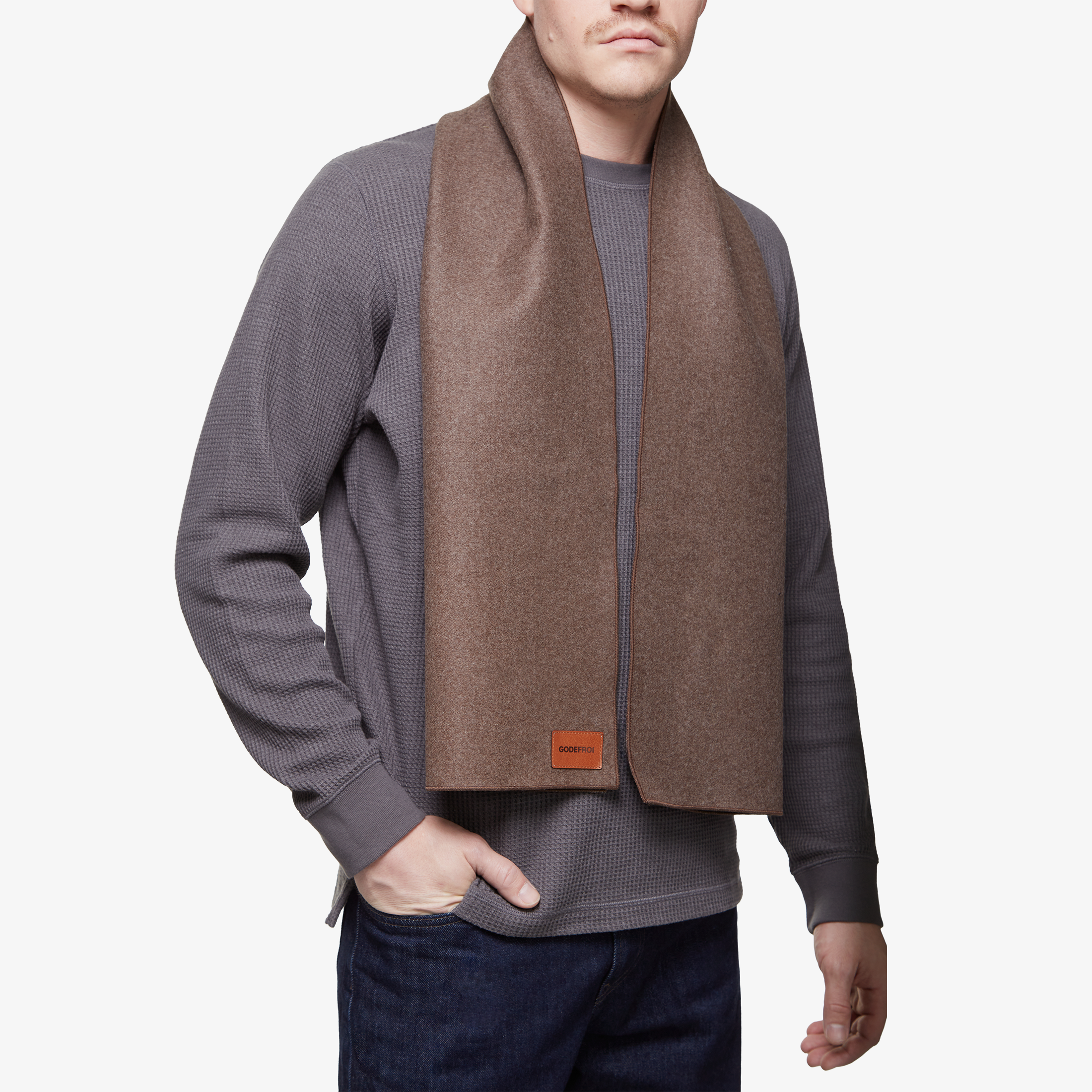 Foulard || cachemire brun