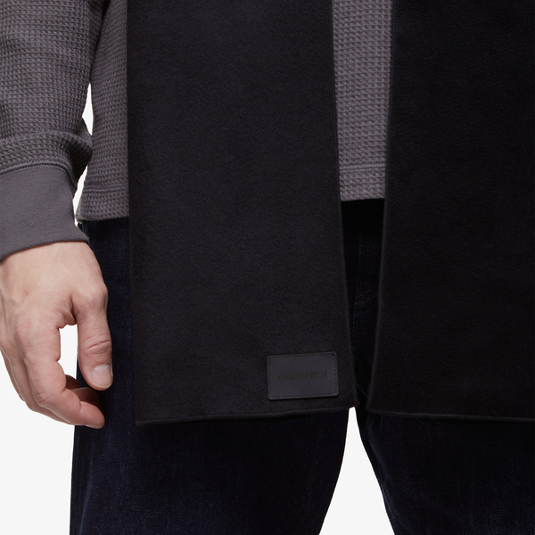 Foulard en cachemire noir profond