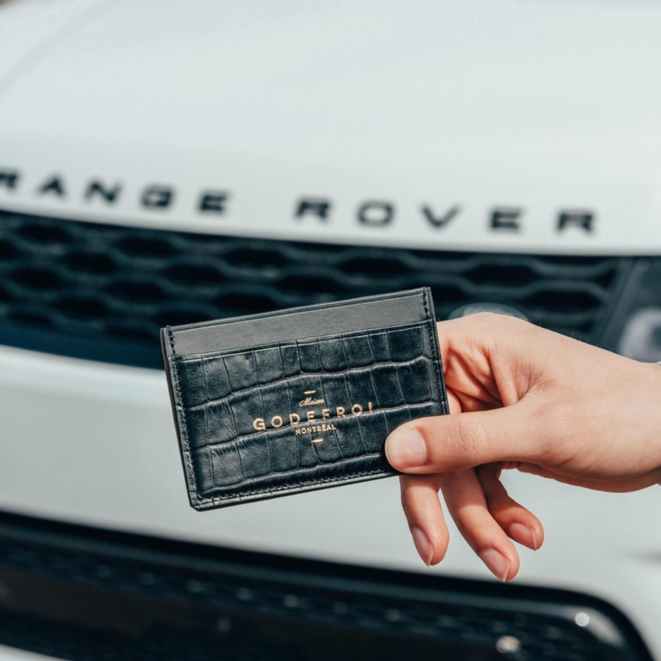 Porte-Cartes en Cuir Crocodile