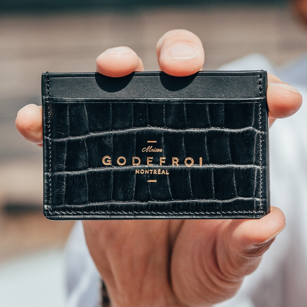 Porte-Cartes en Cuir Crocodile