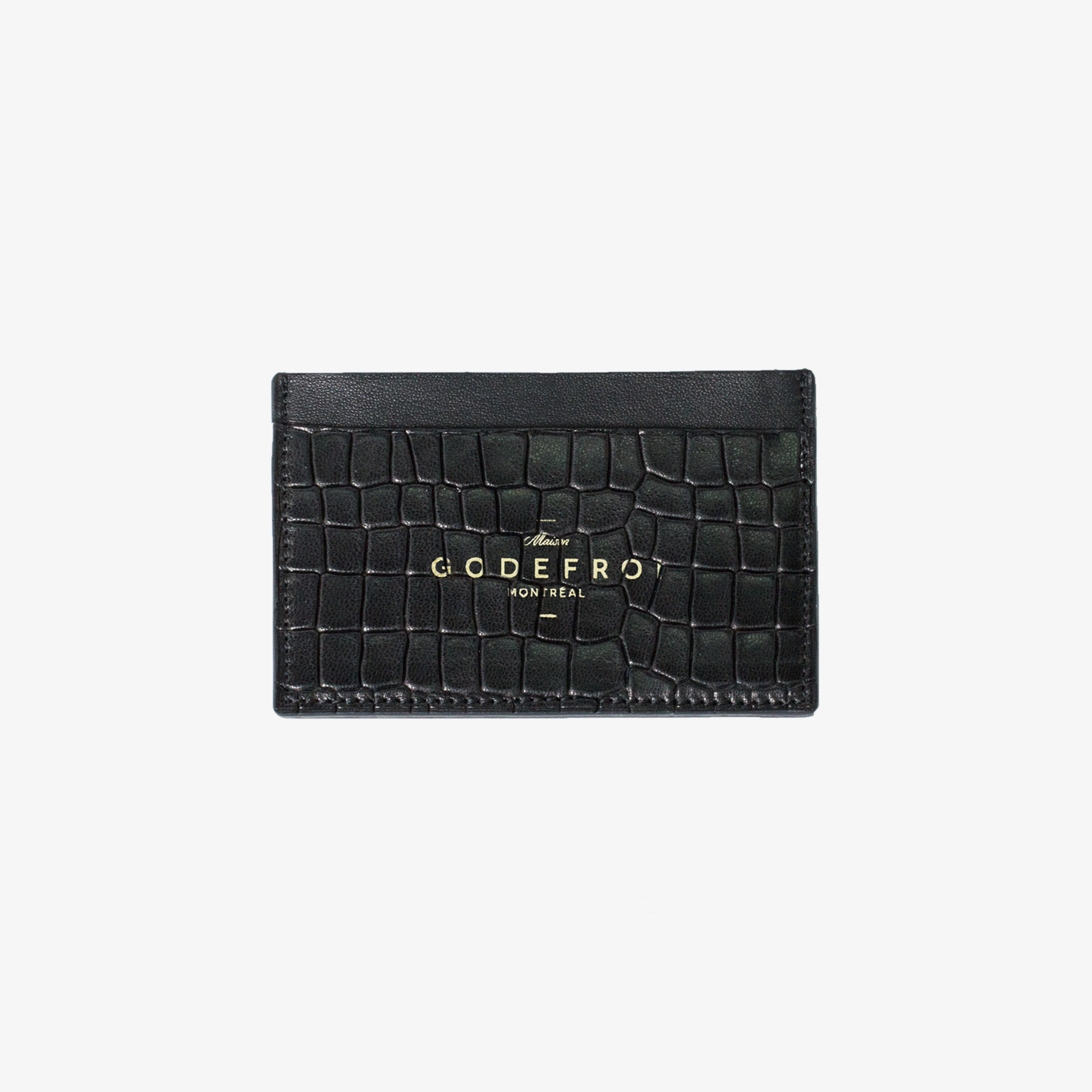 Porte-Cartes en Cuir Crocodile