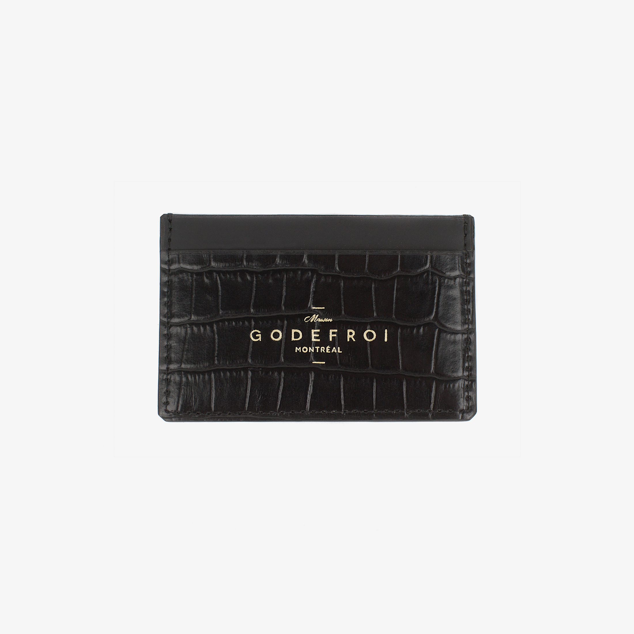 Porte-Cartes en Cuir Crocodile