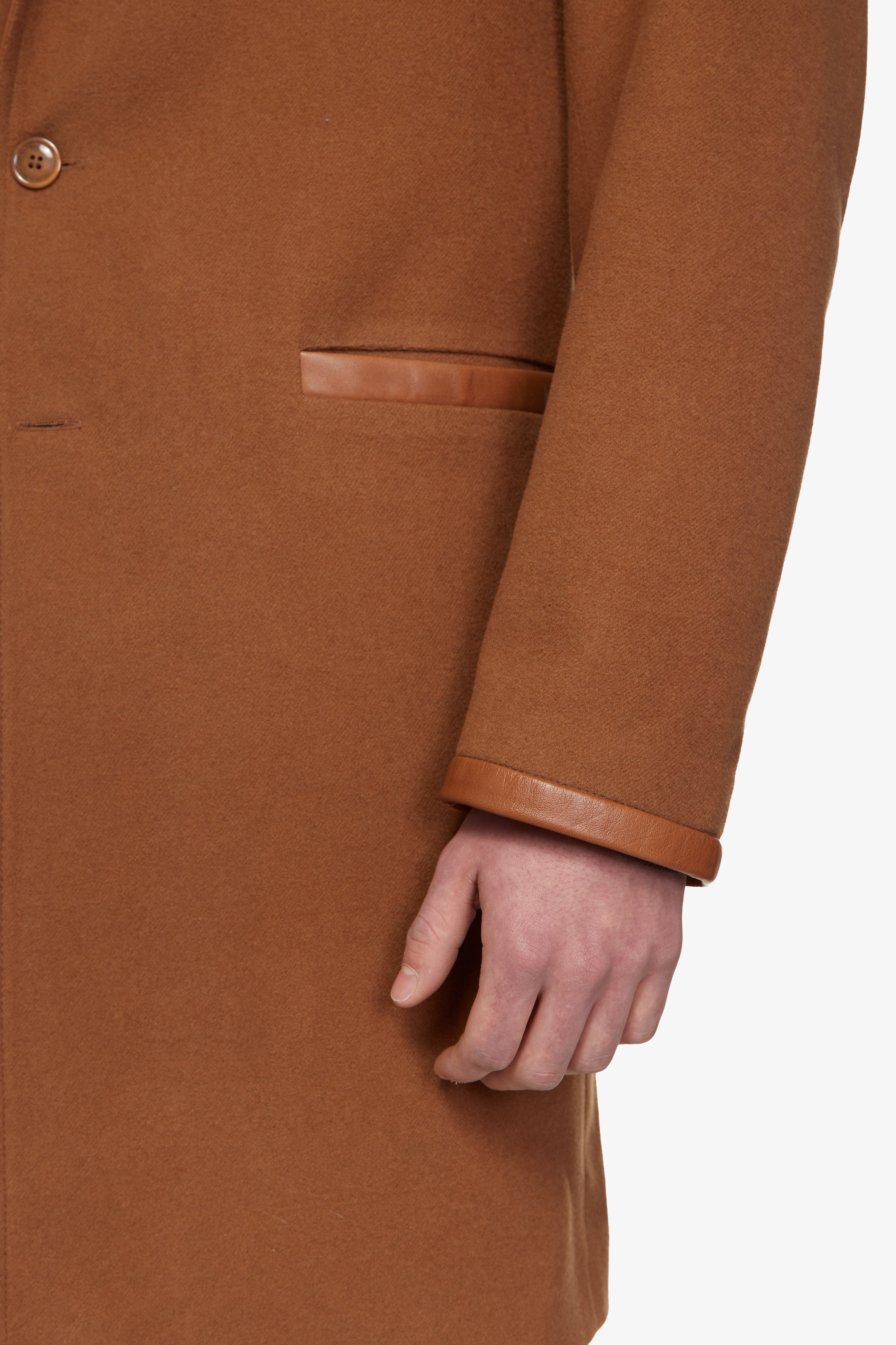 Vault Brun || Veste en cachemire & cuir