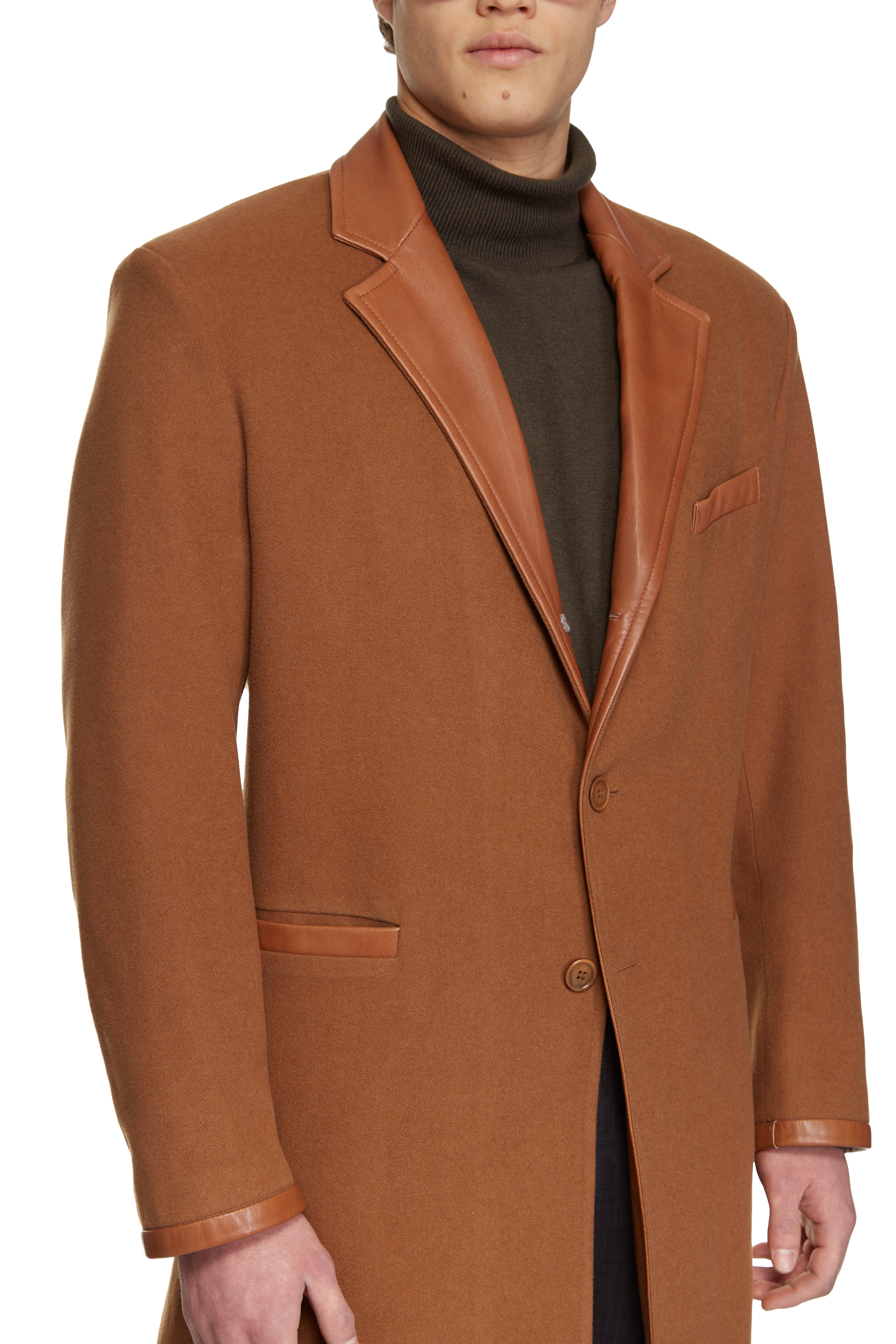 Vault Brun || Veste en cachemire & cuir