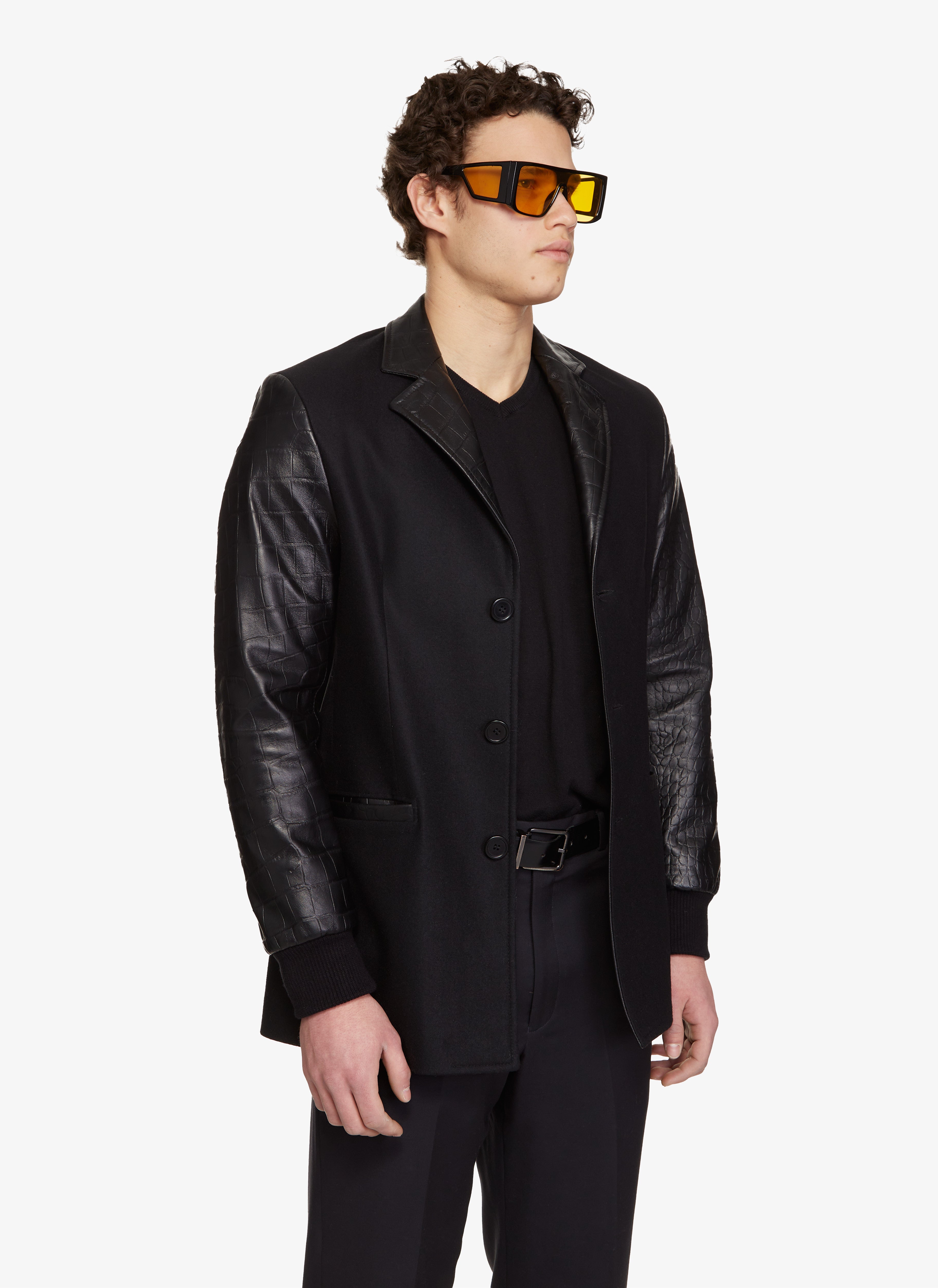 Studio || Veste en cachemire & cuir