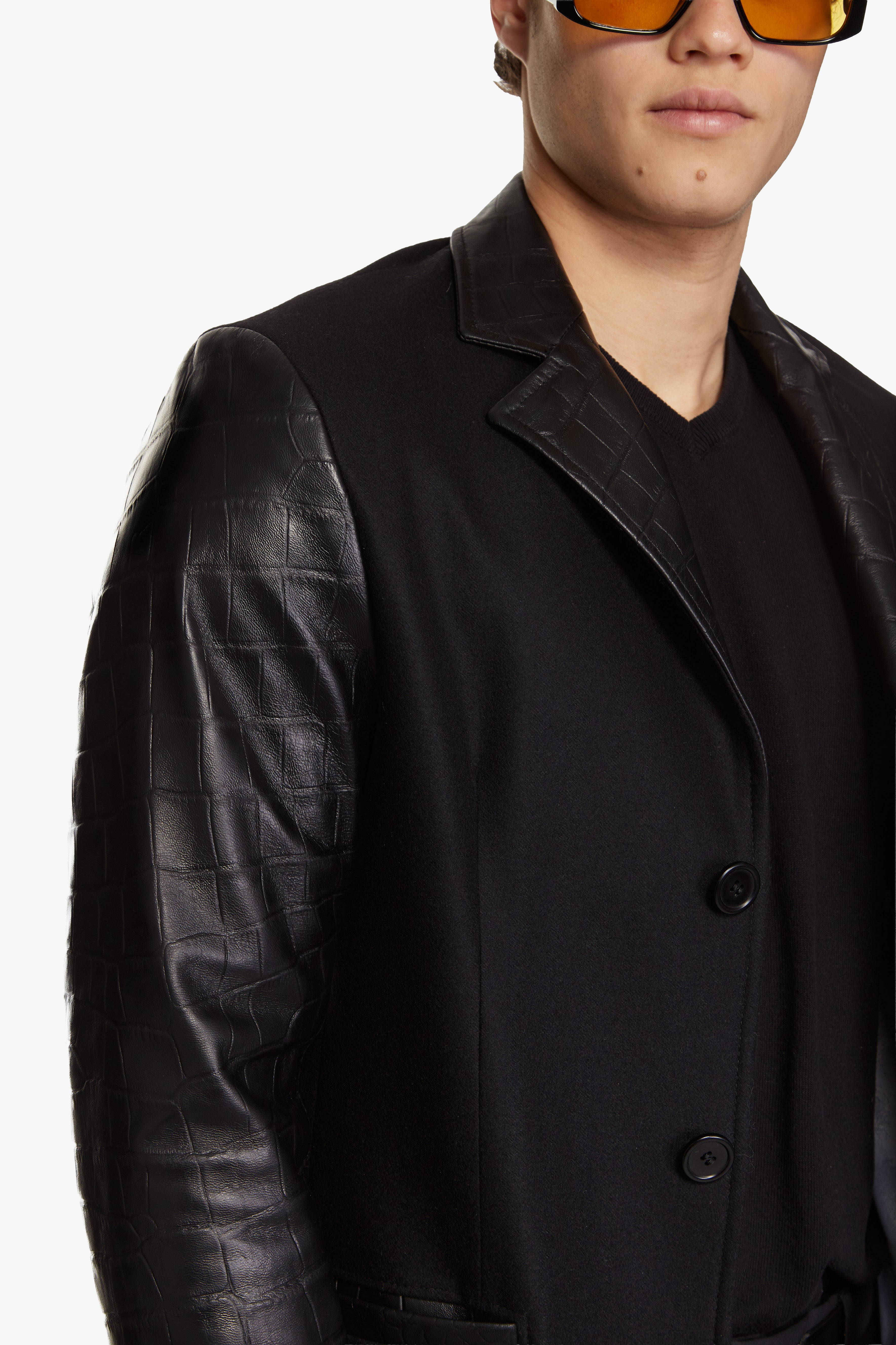 Studio || Veste en cachemire & cuir