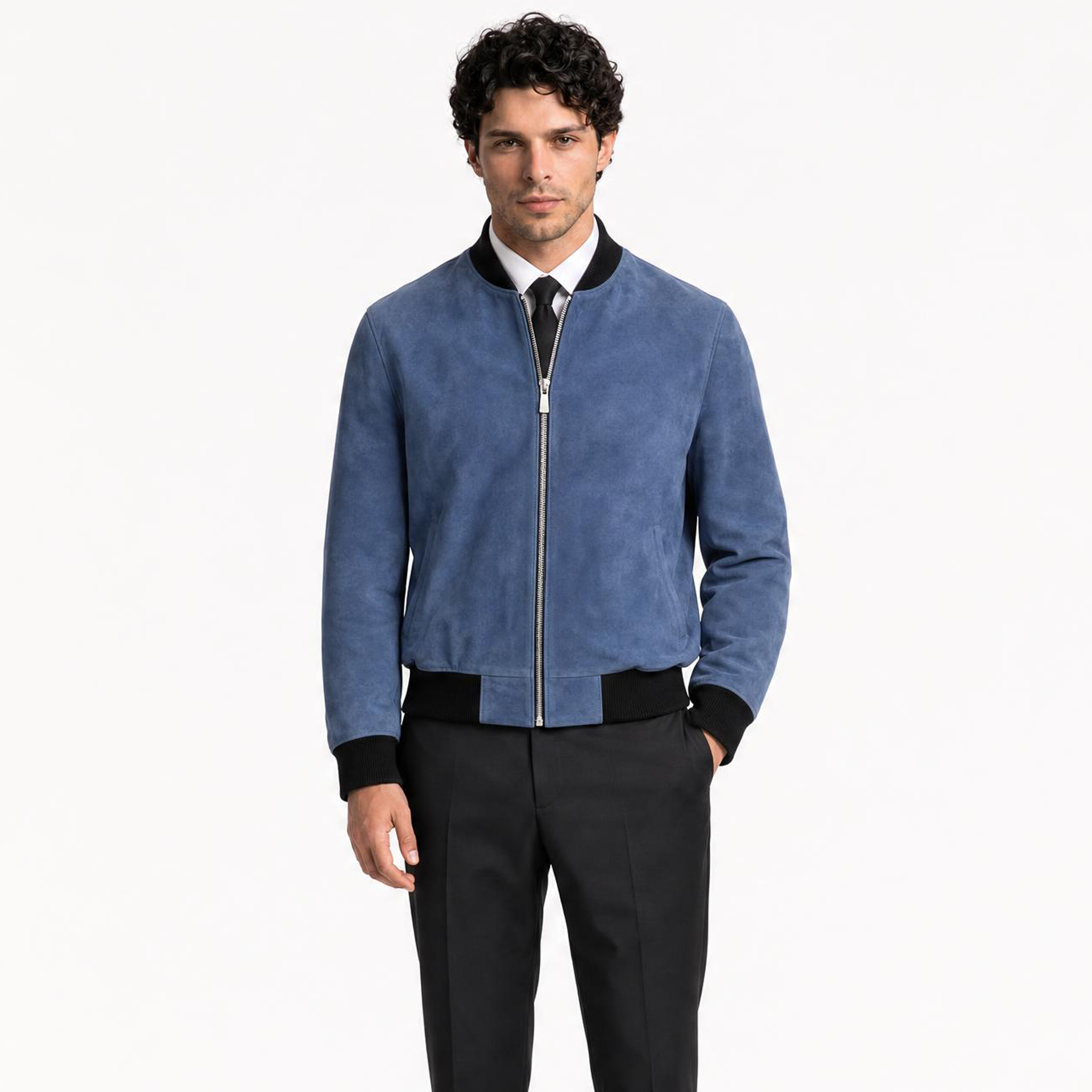 Beaumier || Bomber en suede de veau velour