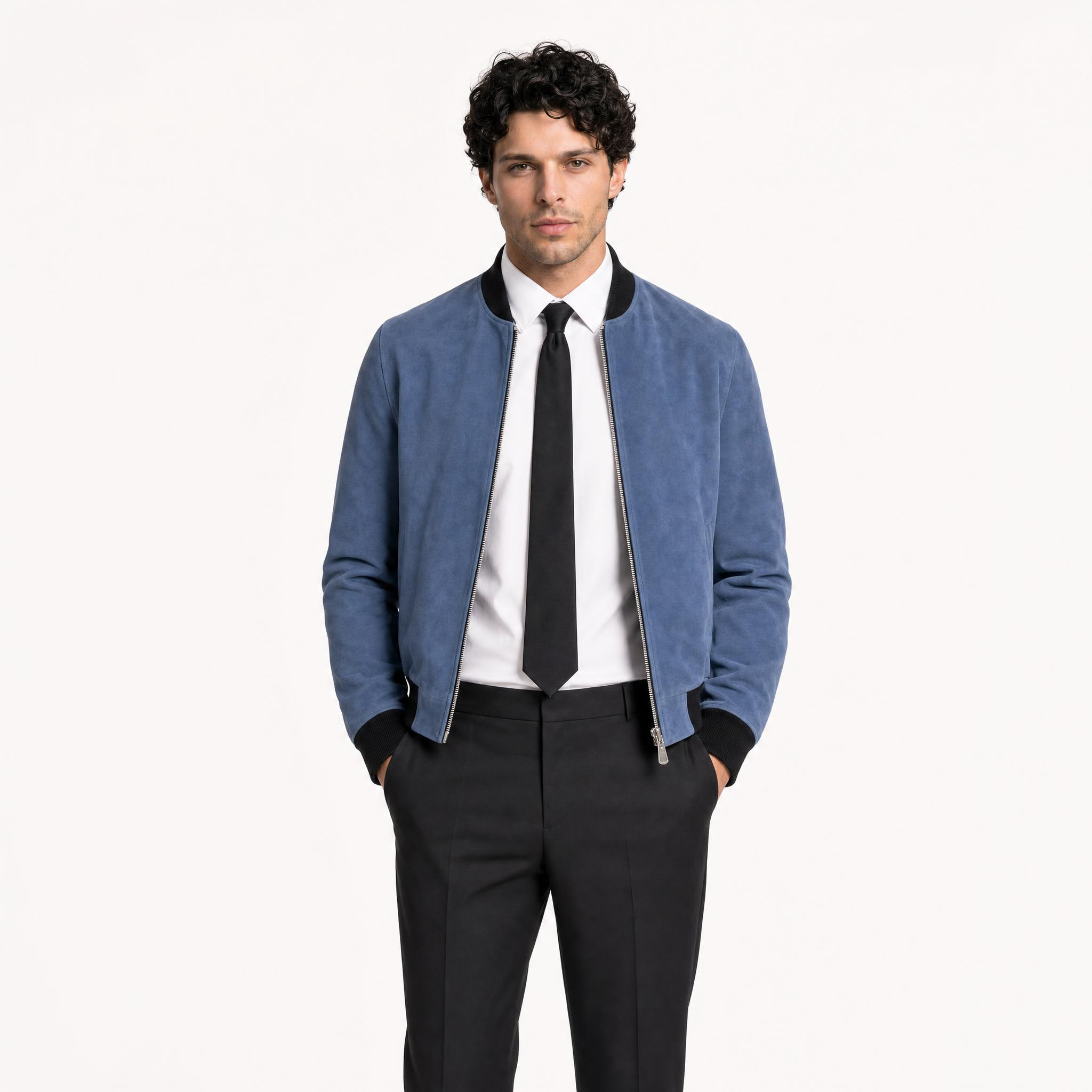 Beaumier || Bomber en suede de veau velour