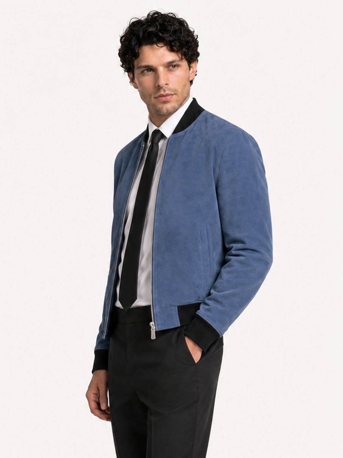 Beaumier || Bomber en suede de veau velour