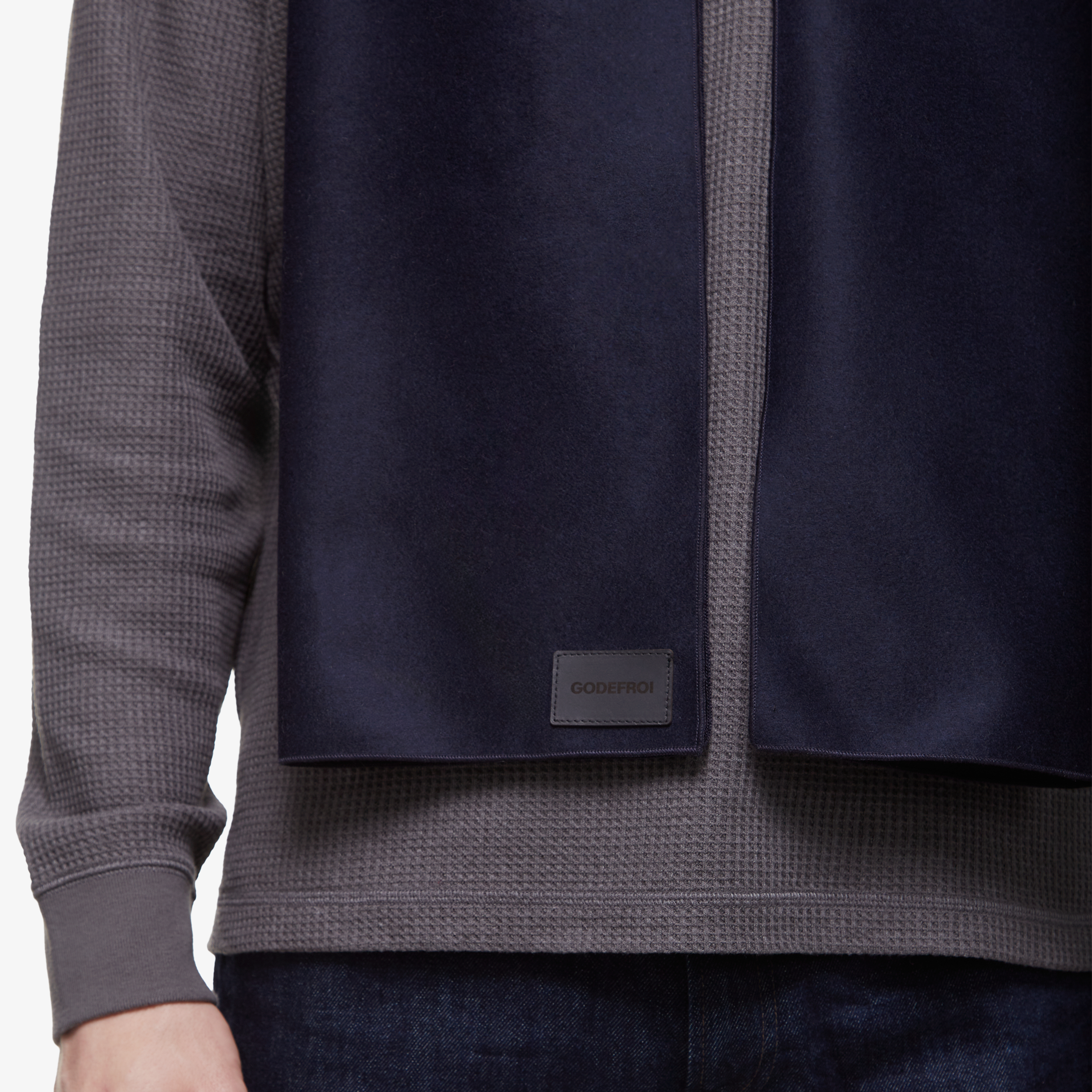 Foulard || cachemire bleu marine foncé