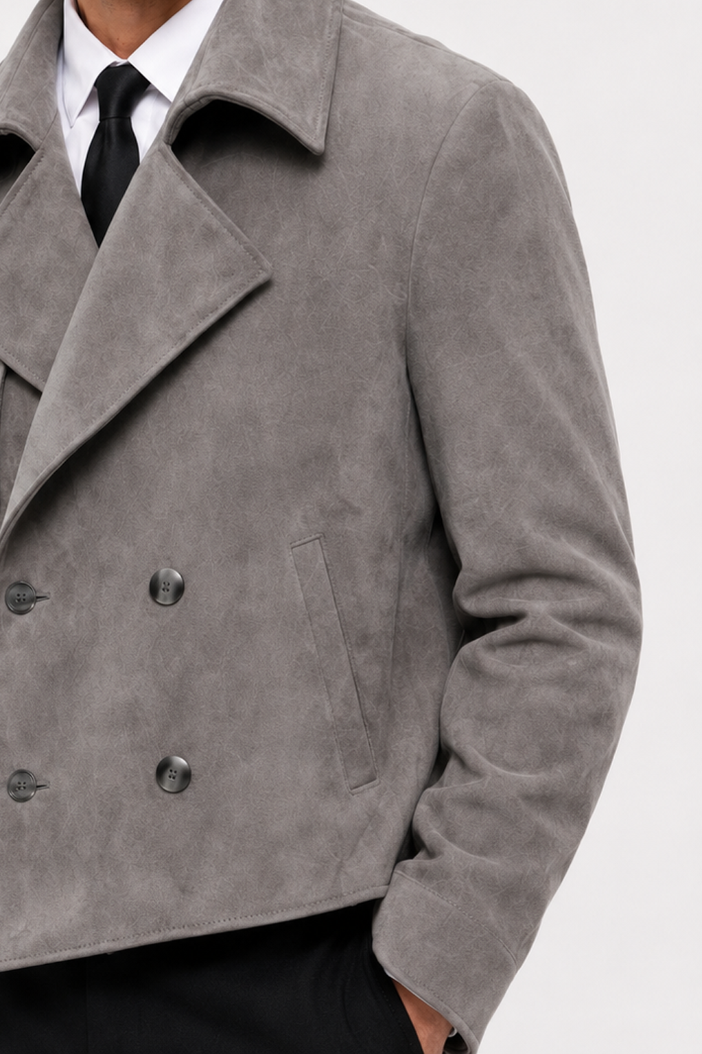 Beaumont || Trench-coat en daim de veau velour