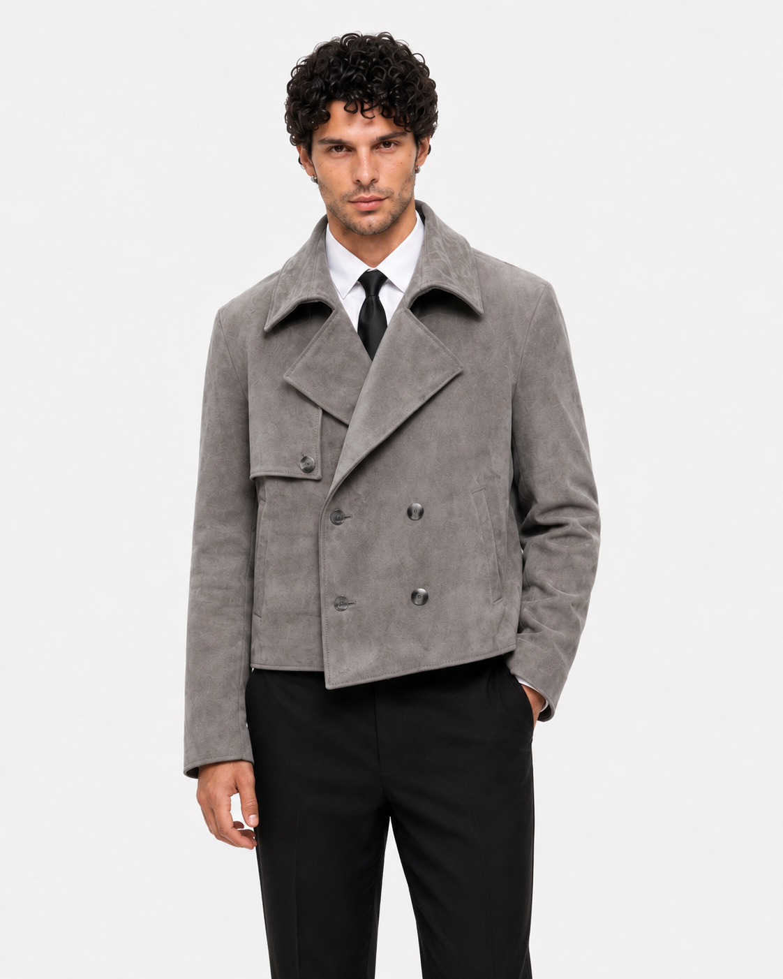 Beaumont || Trench-coat en daim de veau velour