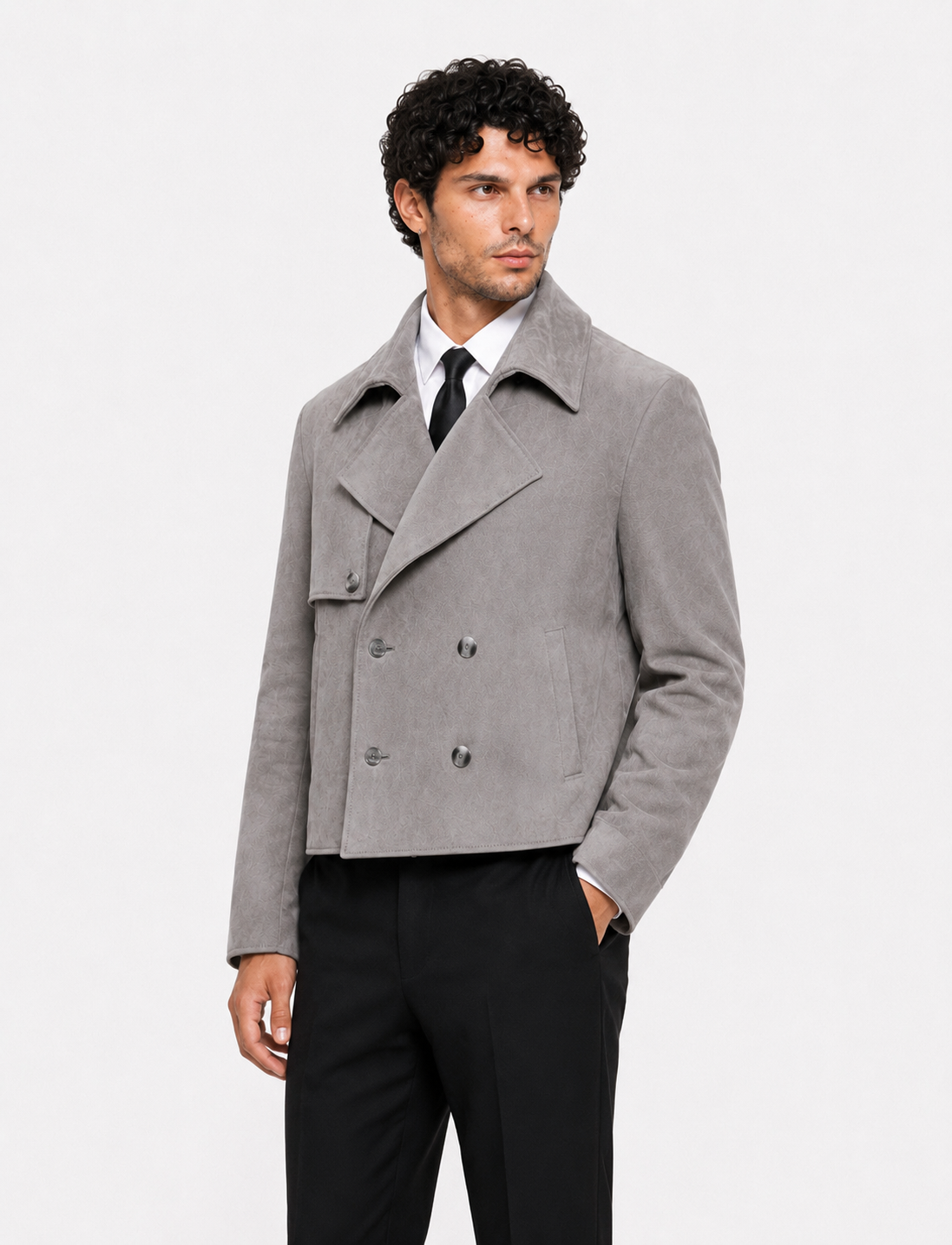 Beaumont || Trench-coat en daim de veau velour